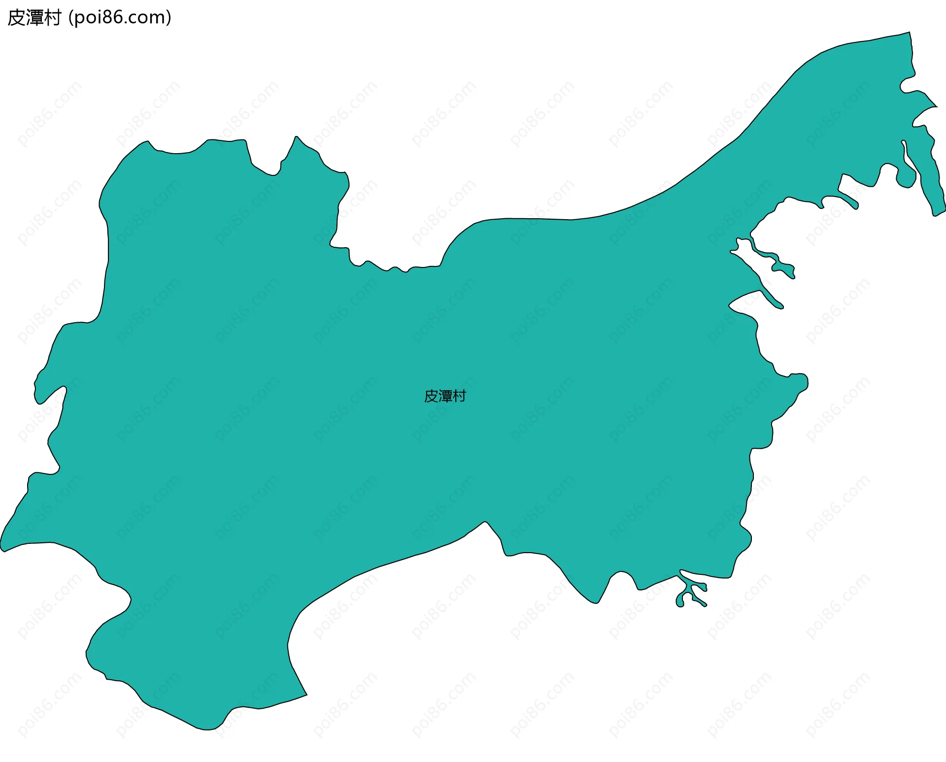 皮潭村边界地图