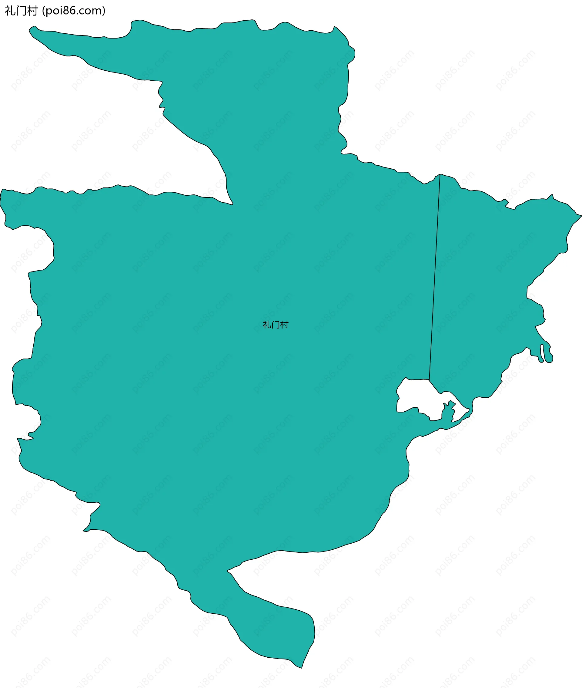 礼门村边界地图