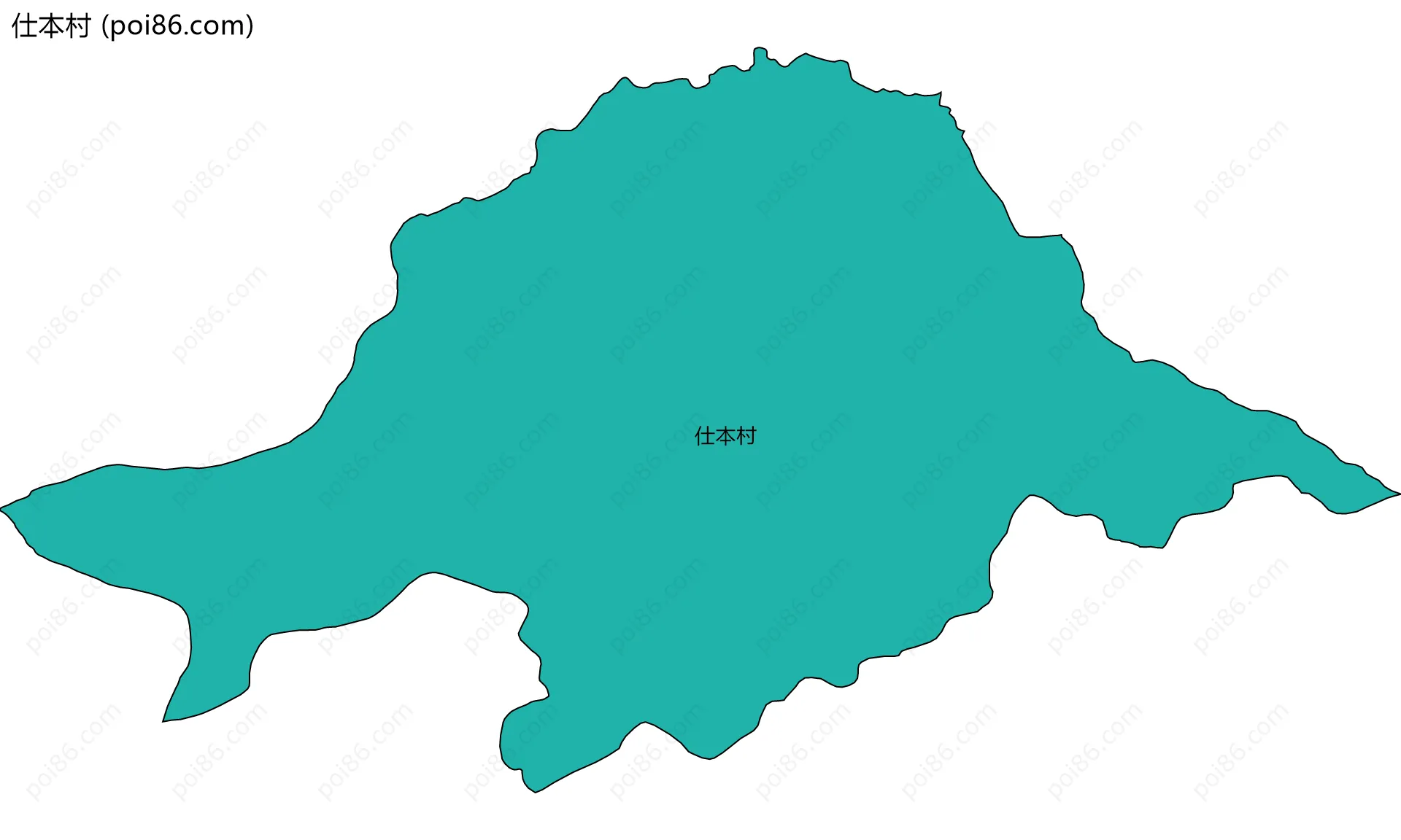 仕本村边界地图