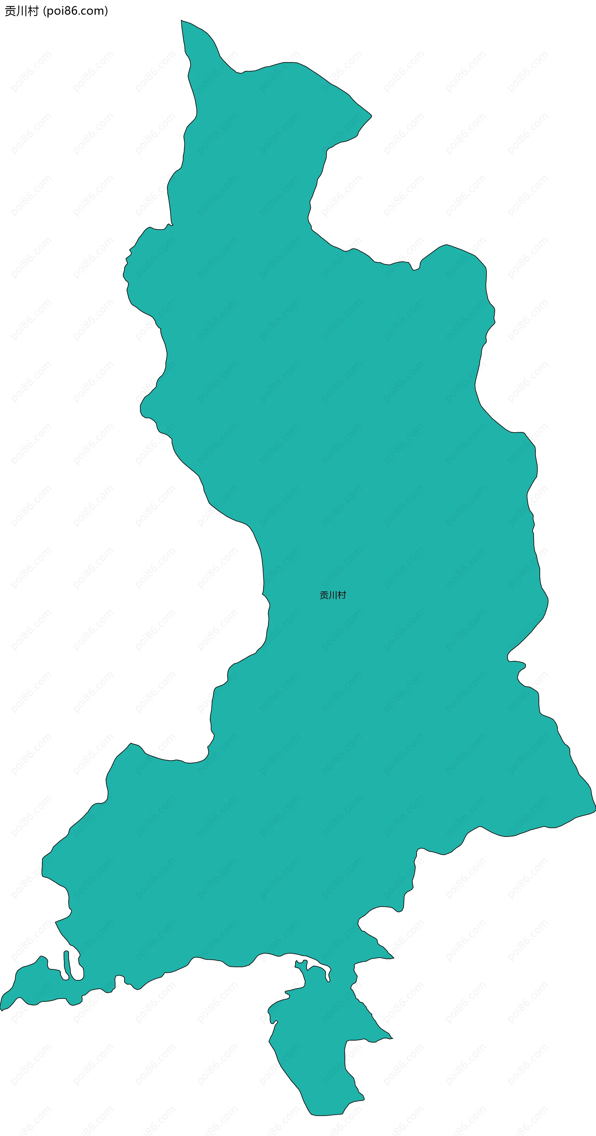 贡川村边界地图