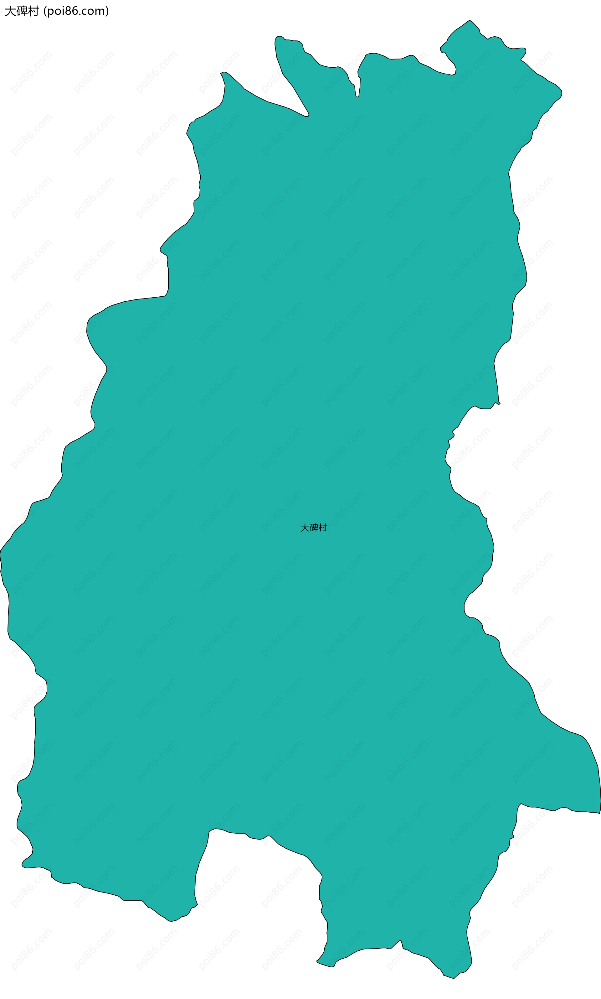 大碑村边界地图