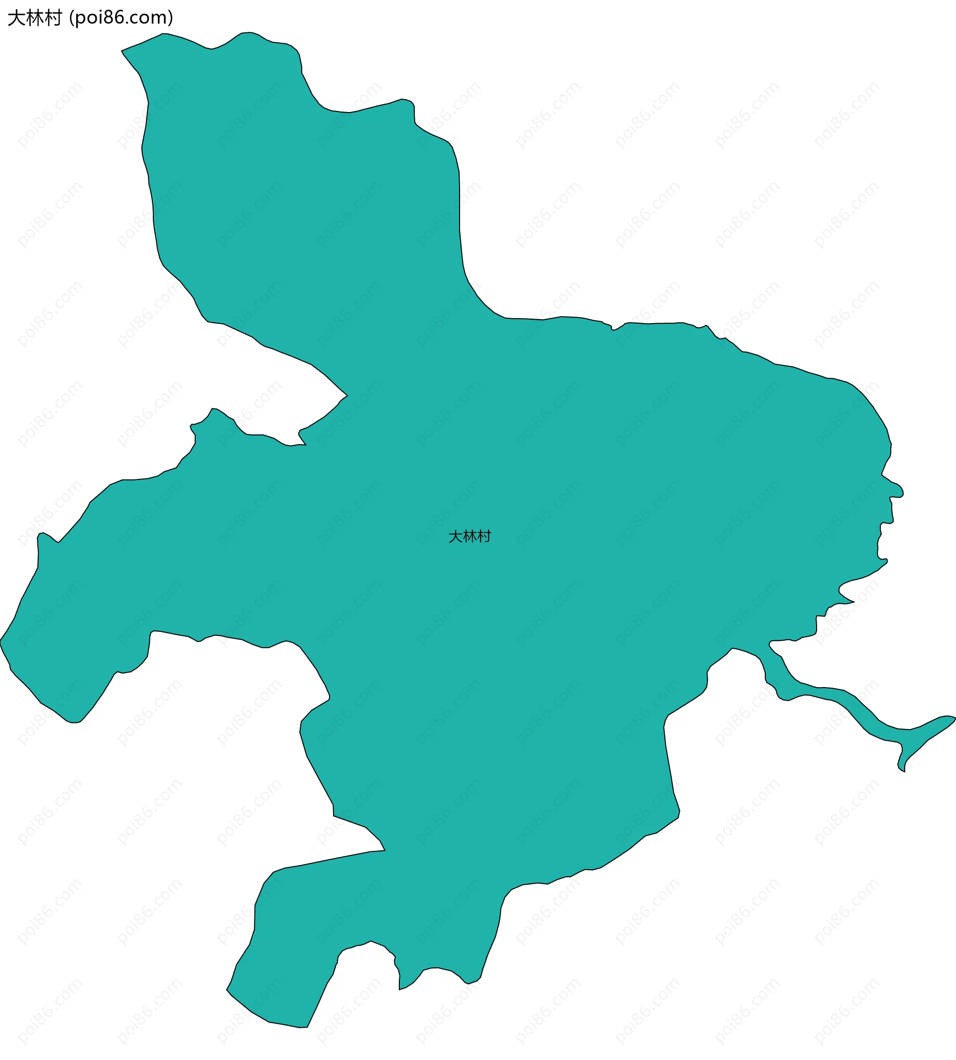 大林村边界地图