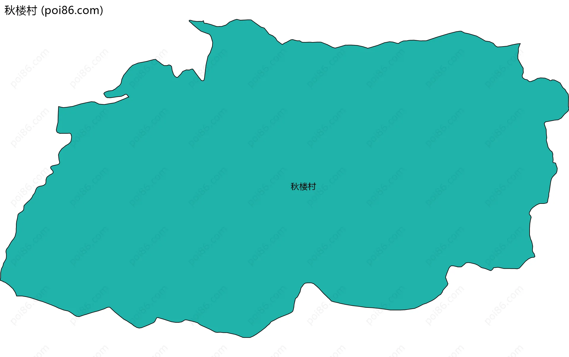 秋楼村边界地图