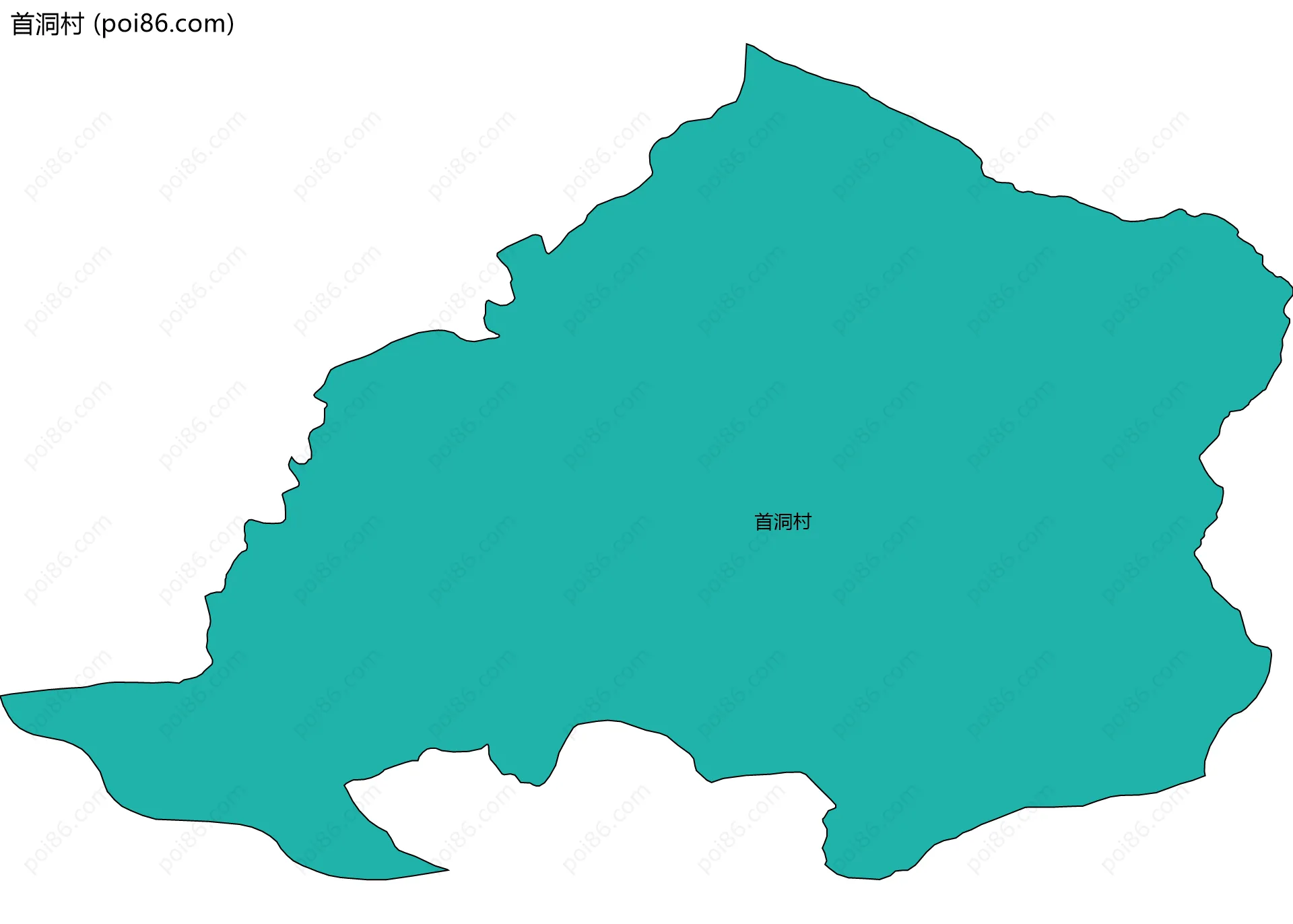 首洞村边界地图