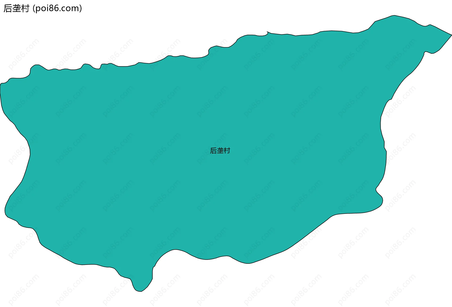 后垄村边界地图