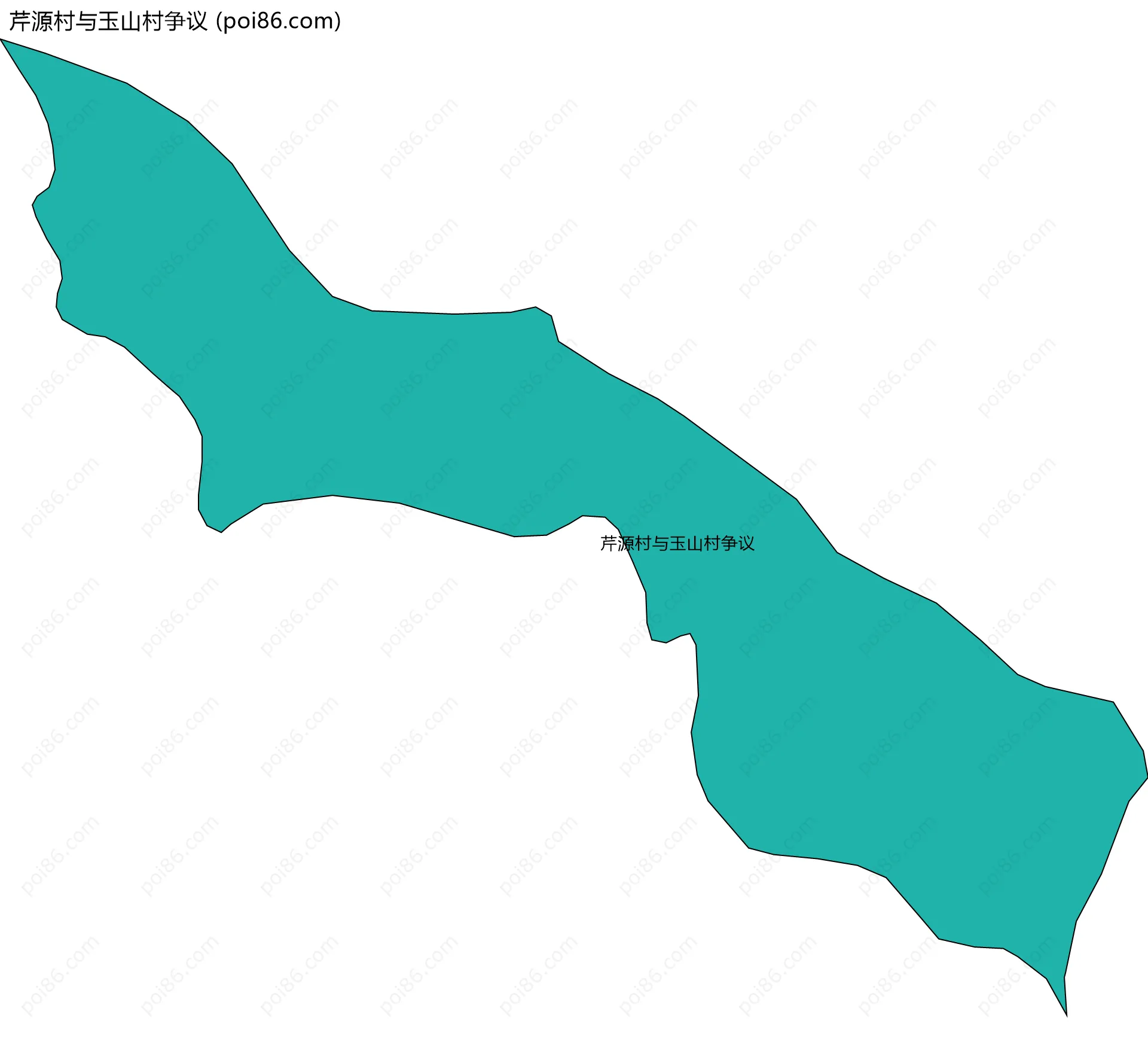芹源村与玉山村争议边界地图