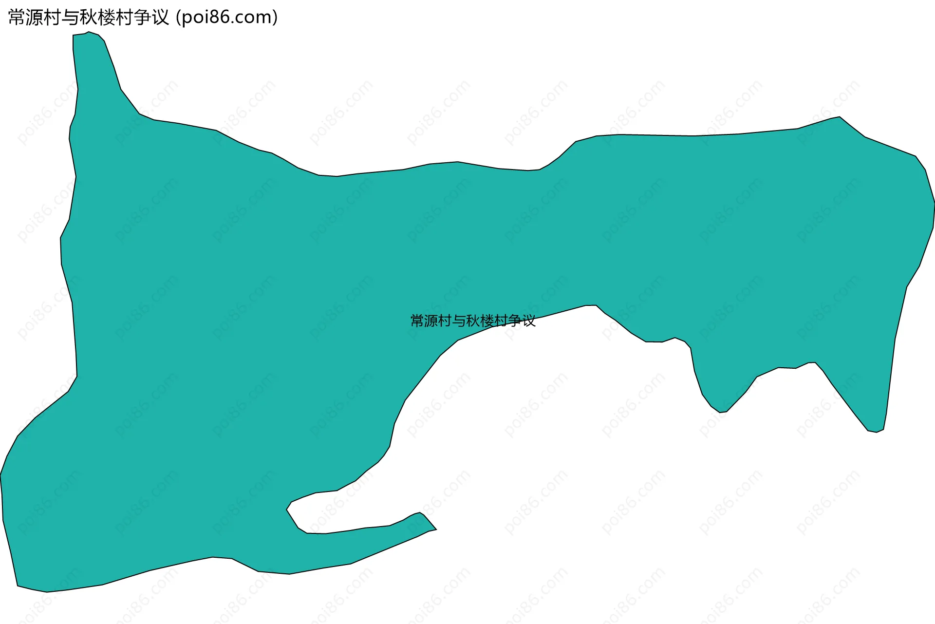 常源村与秋楼村争议边界地图
