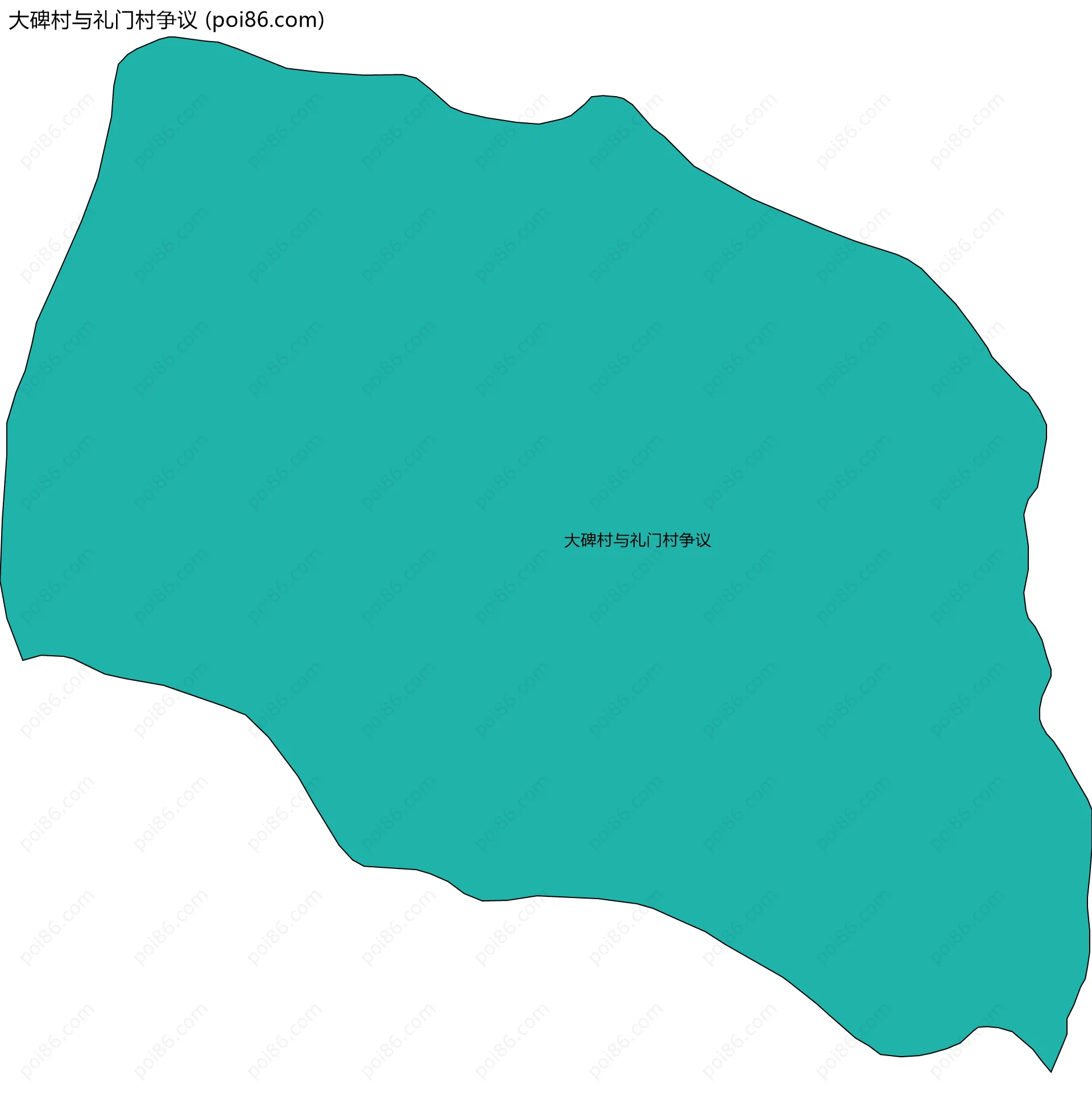 大碑村与礼门村争议边界地图