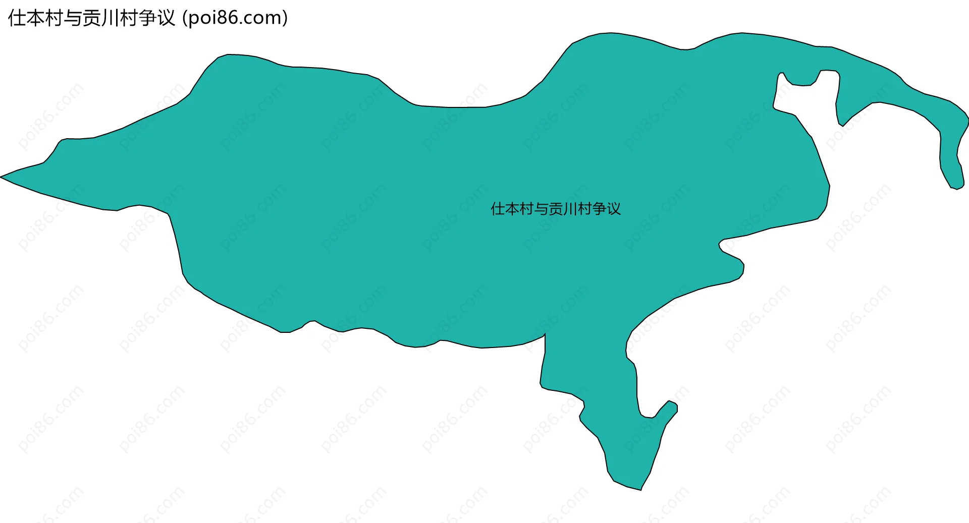 仕本村与贡川村争议边界地图