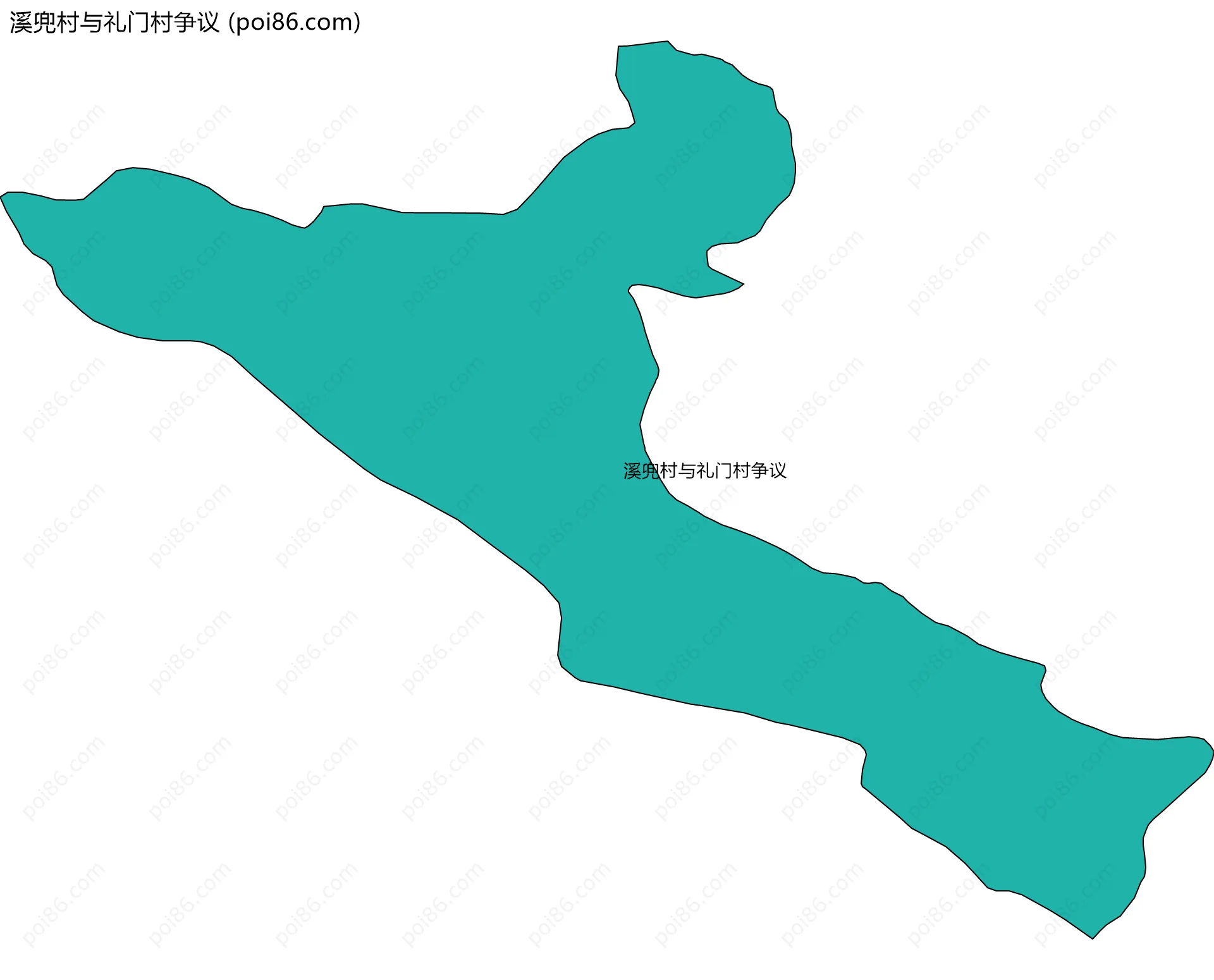 溪兜村与礼门村争议边界地图