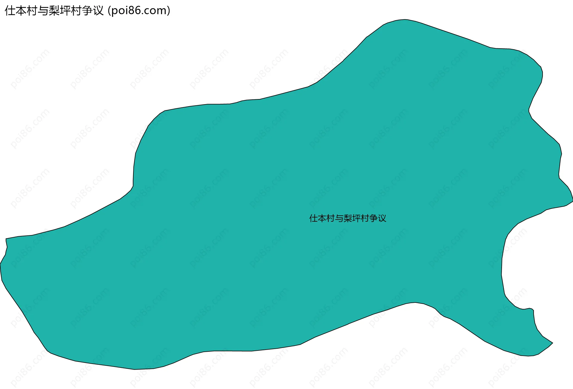 仕本村与梨坪村争议边界地图