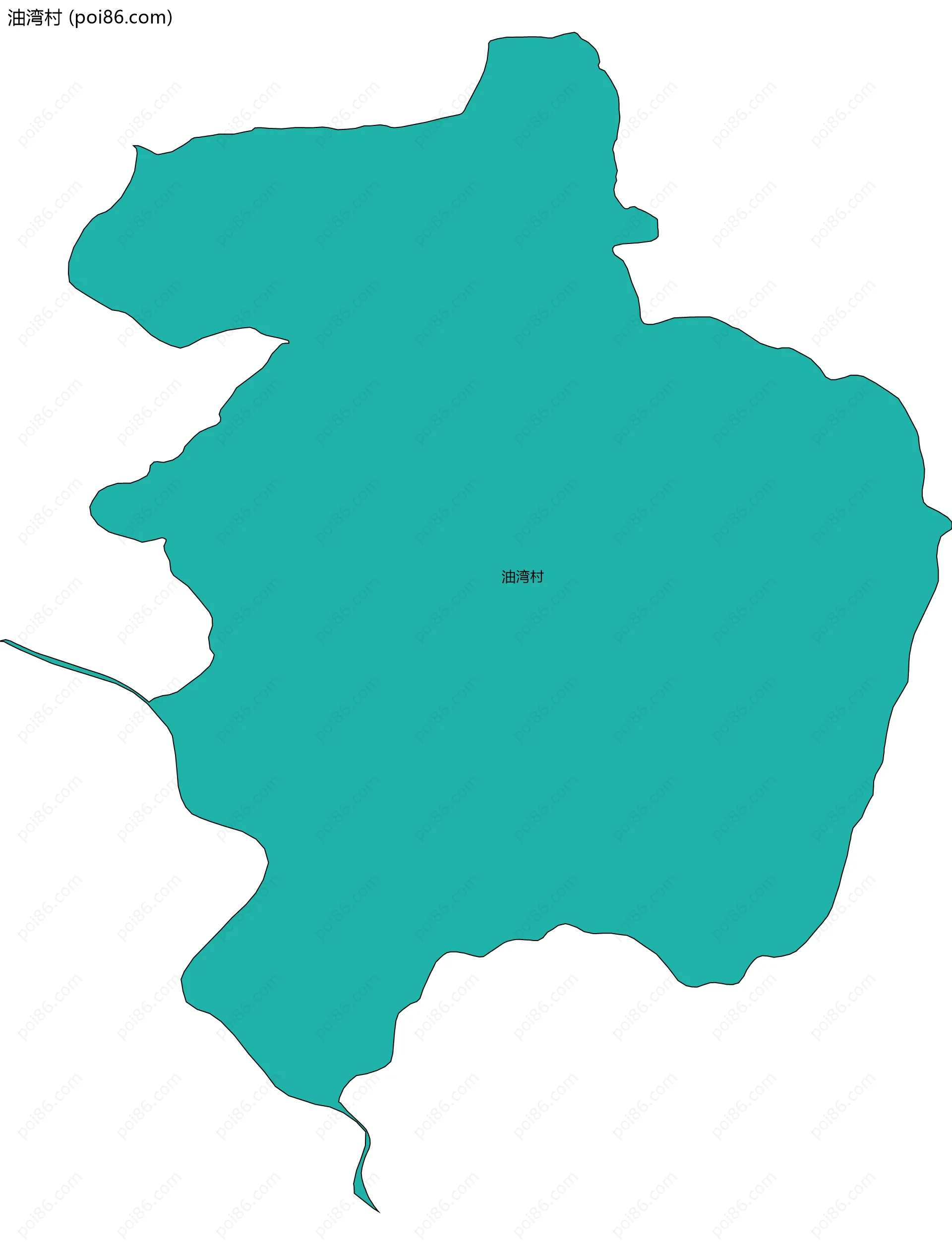 油湾村边界地图