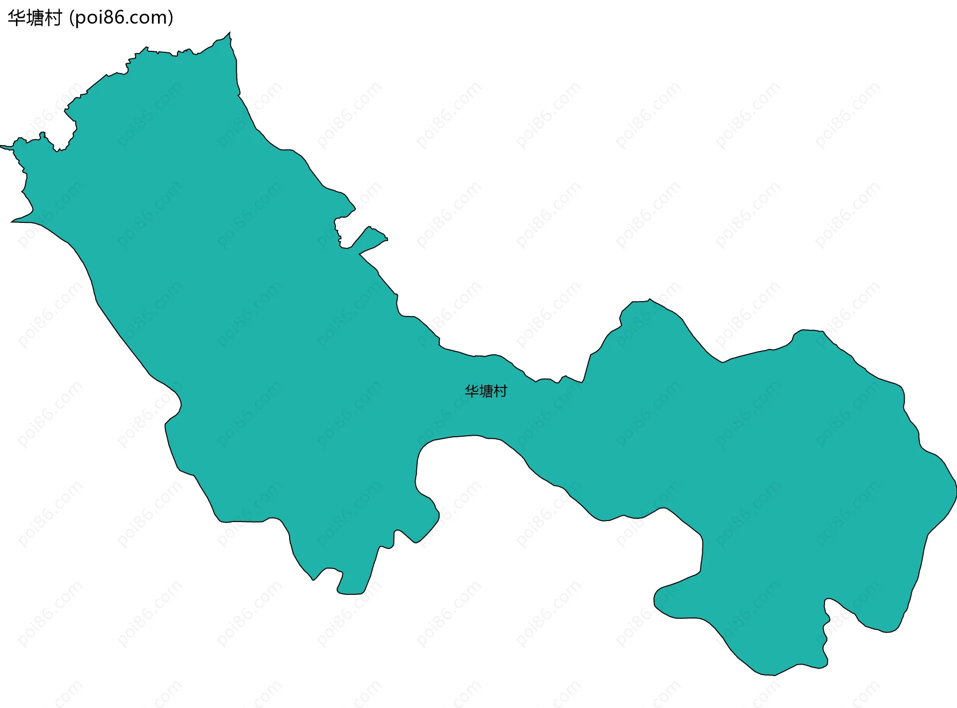 华塘村边界地图