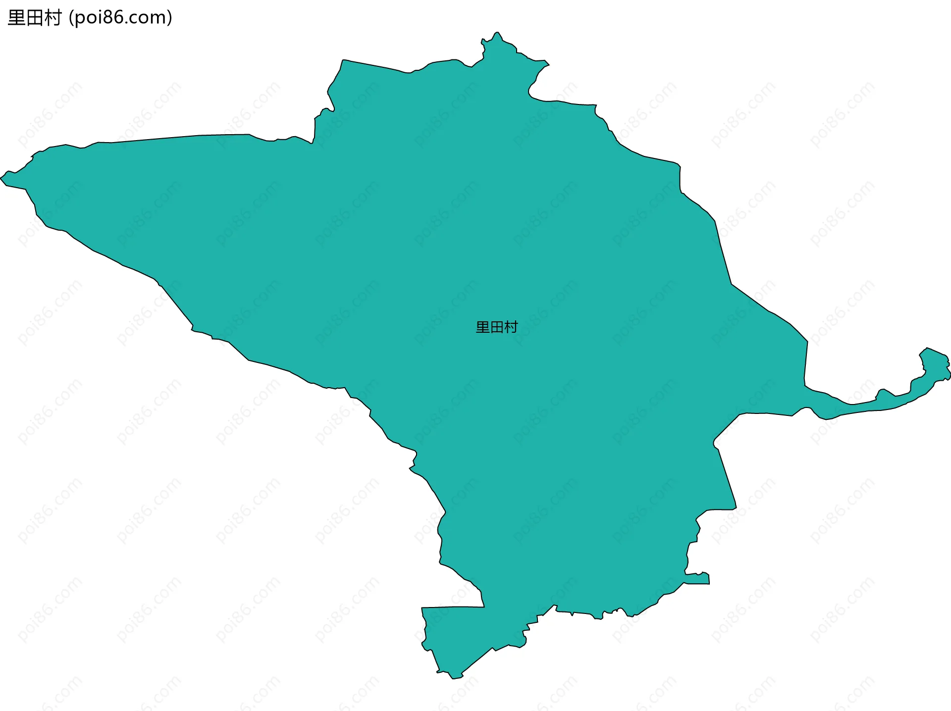 里田村边界地图