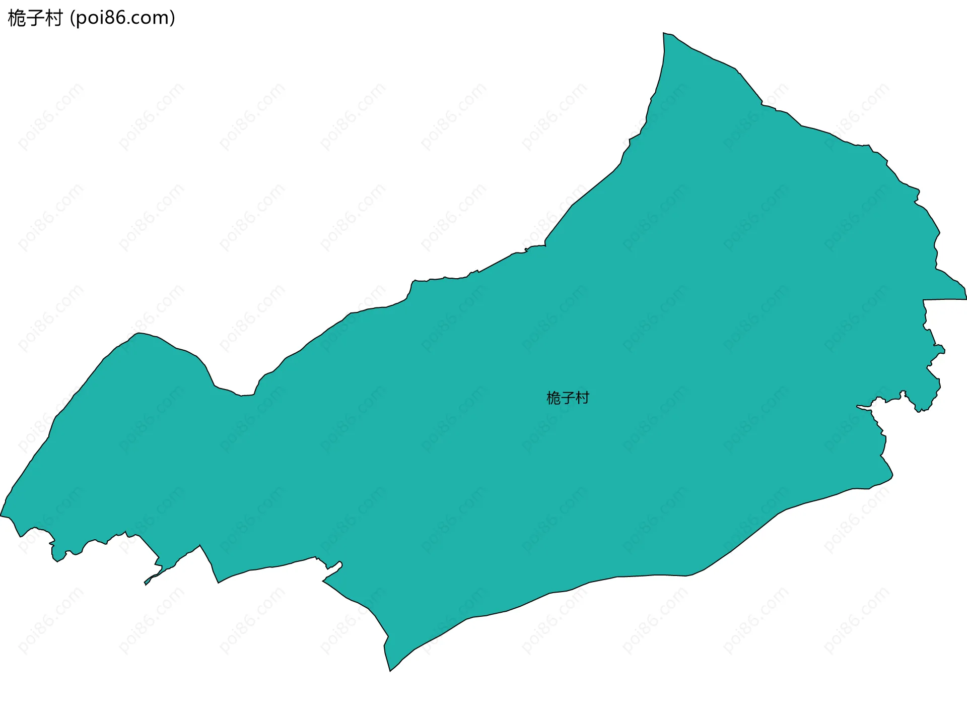 桅子村边界地图