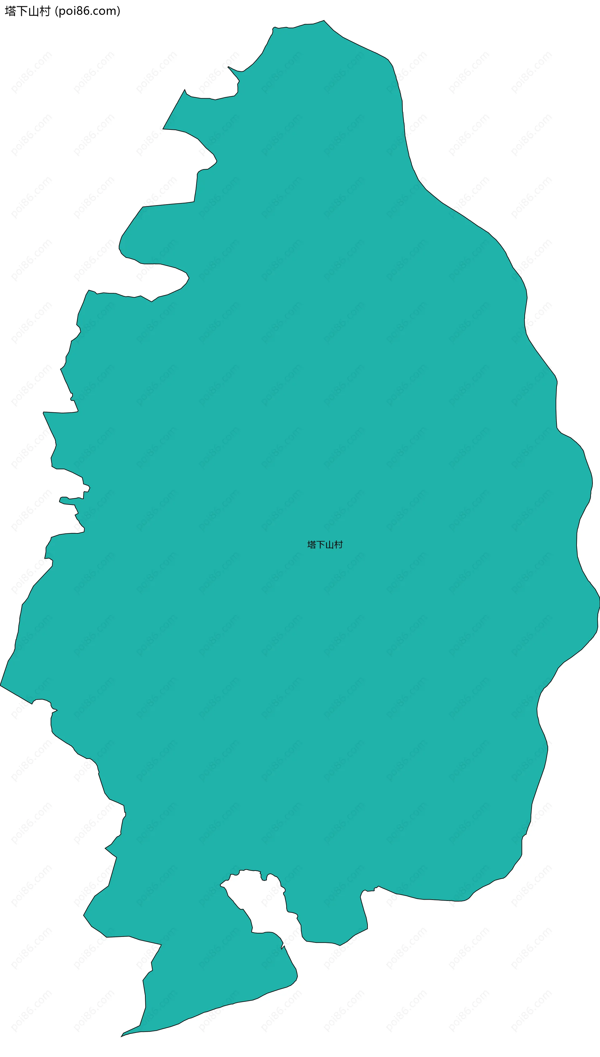 塔下山村边界地图