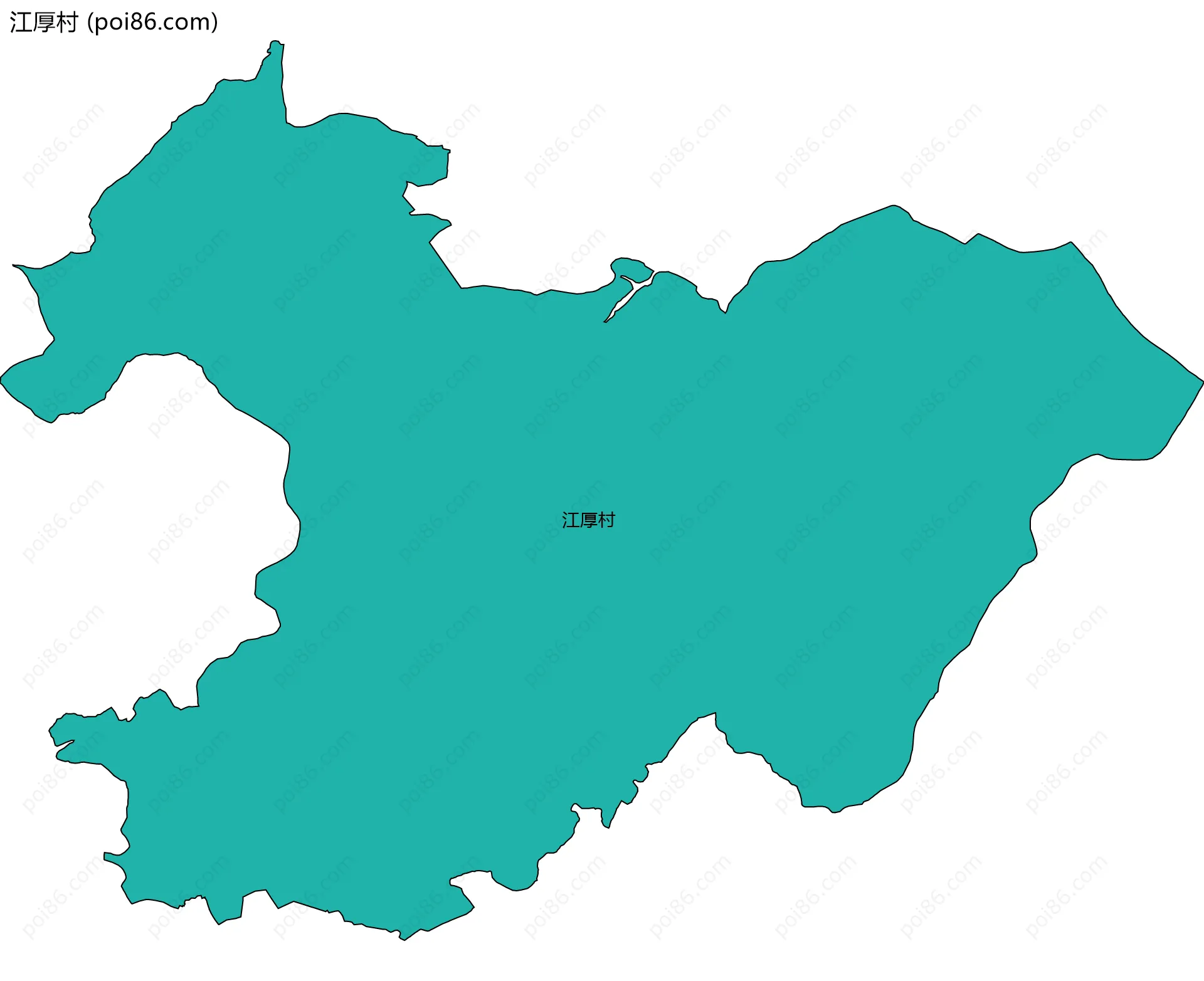 江厚村边界地图
