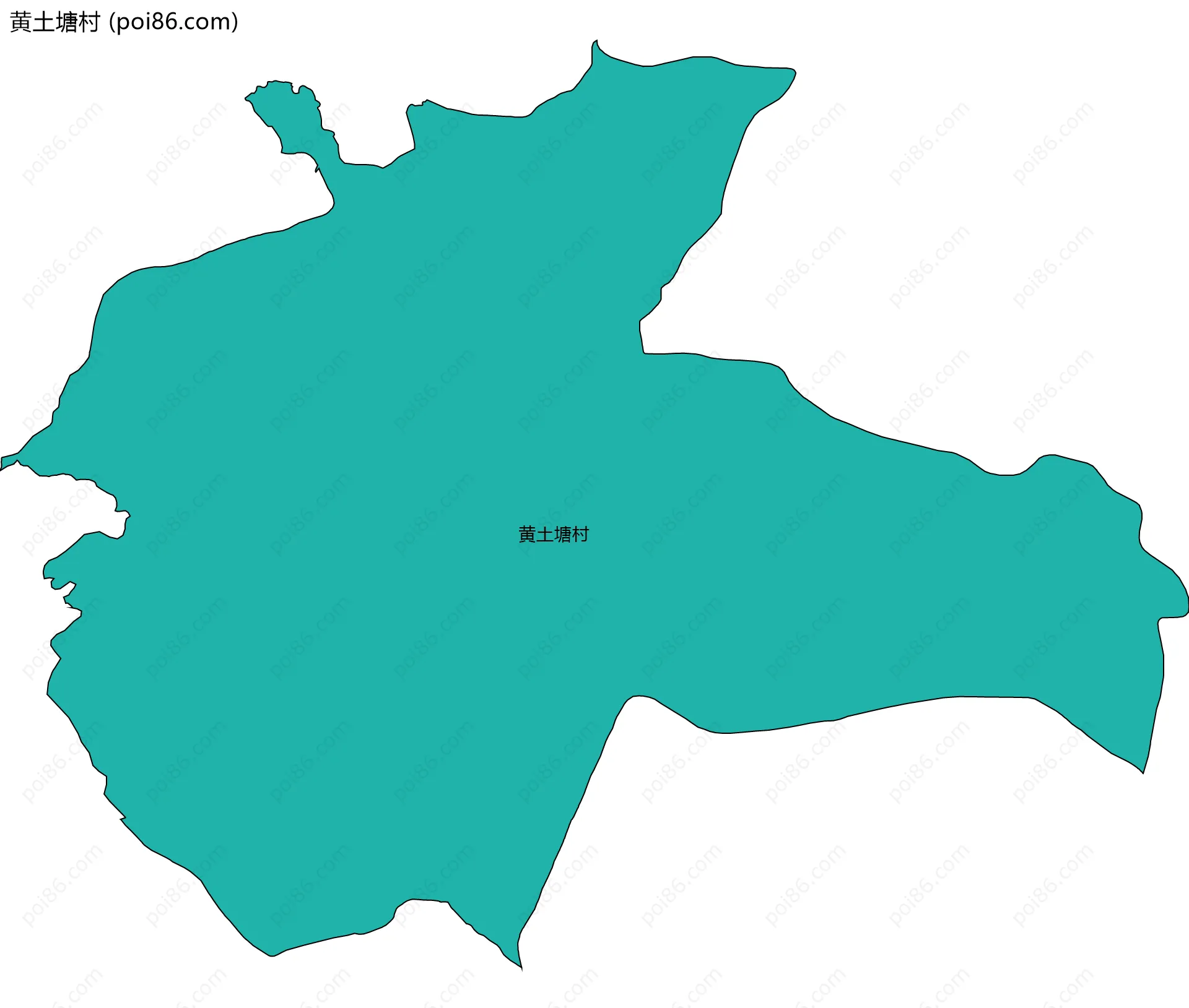 黄土塘村边界地图