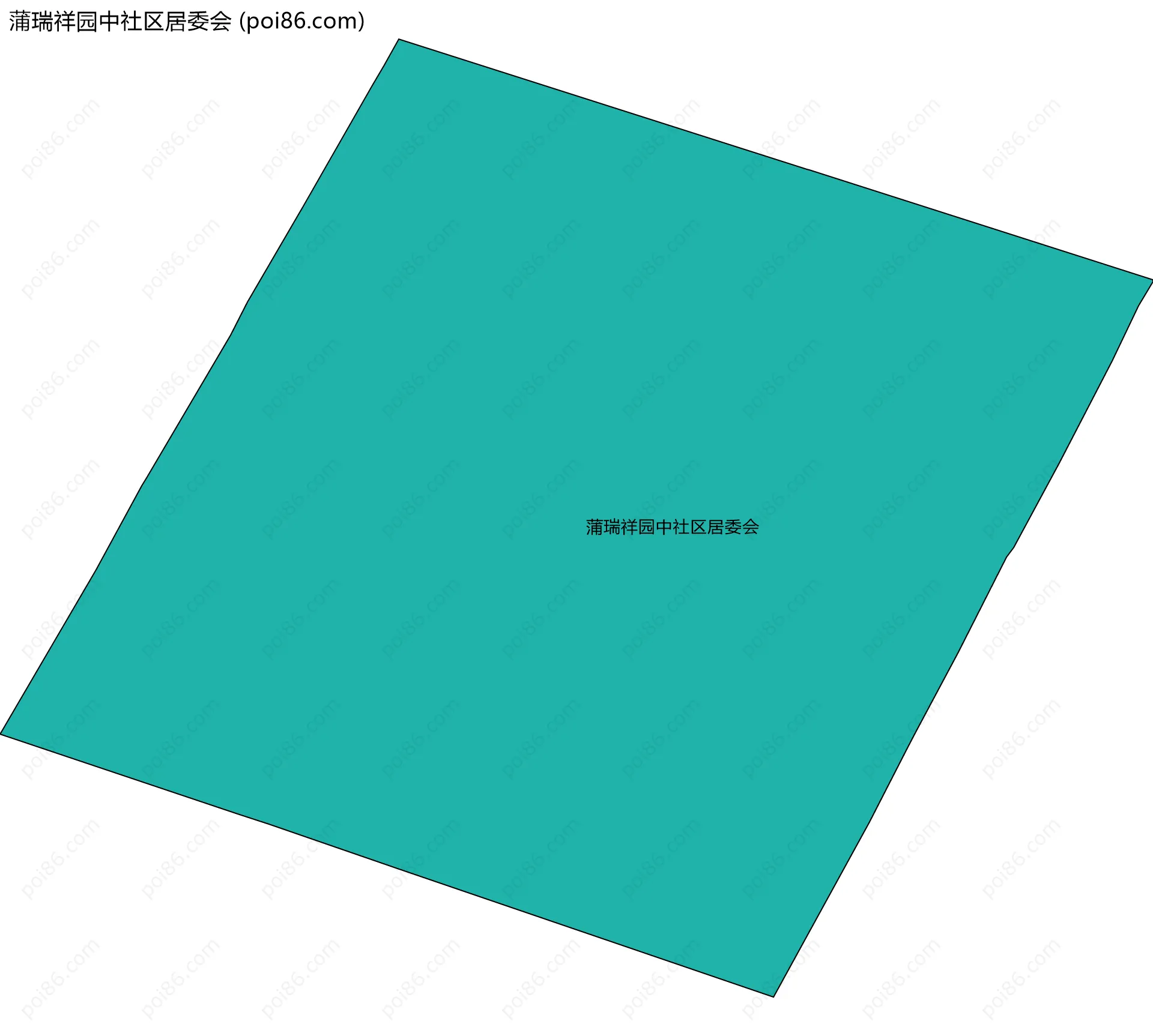 蒲瑞祥园中社区居委会边界地图