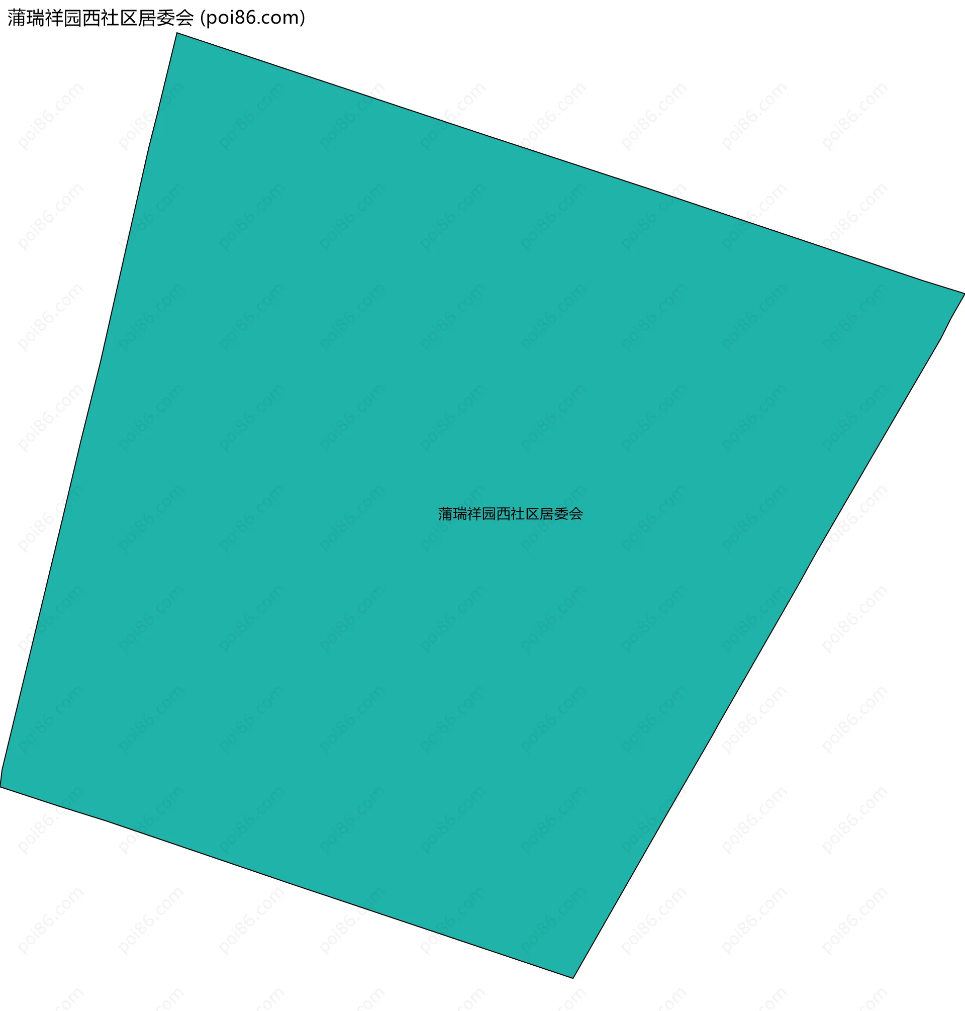 蒲瑞祥园西社区居委会边界地图