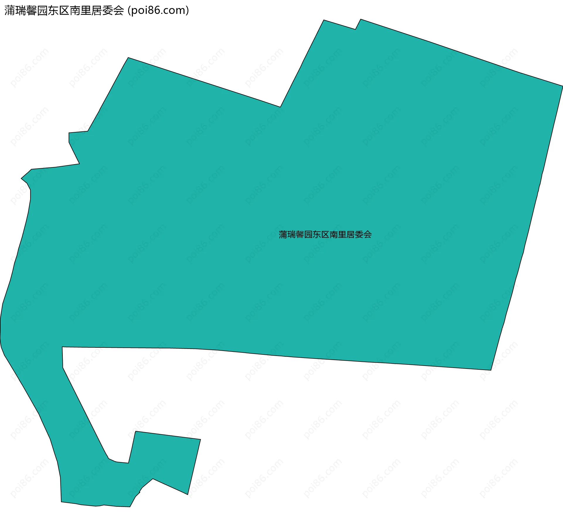 蒲瑞馨园东区南里居委会边界地图