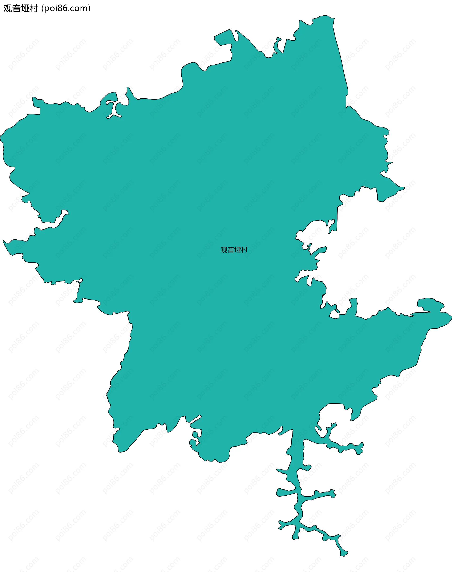 观音垭村边界地图