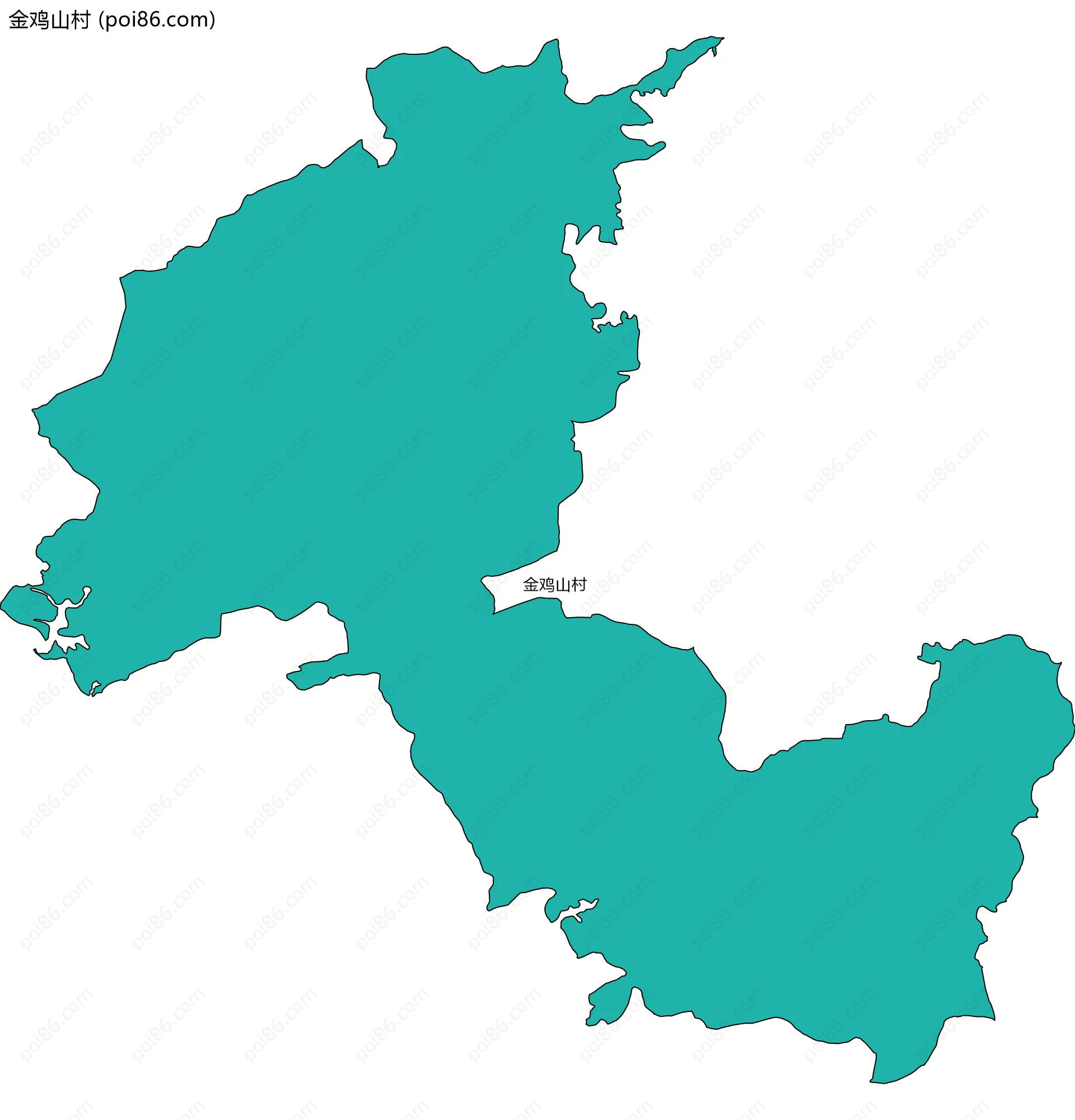 金鸡山村边界地图