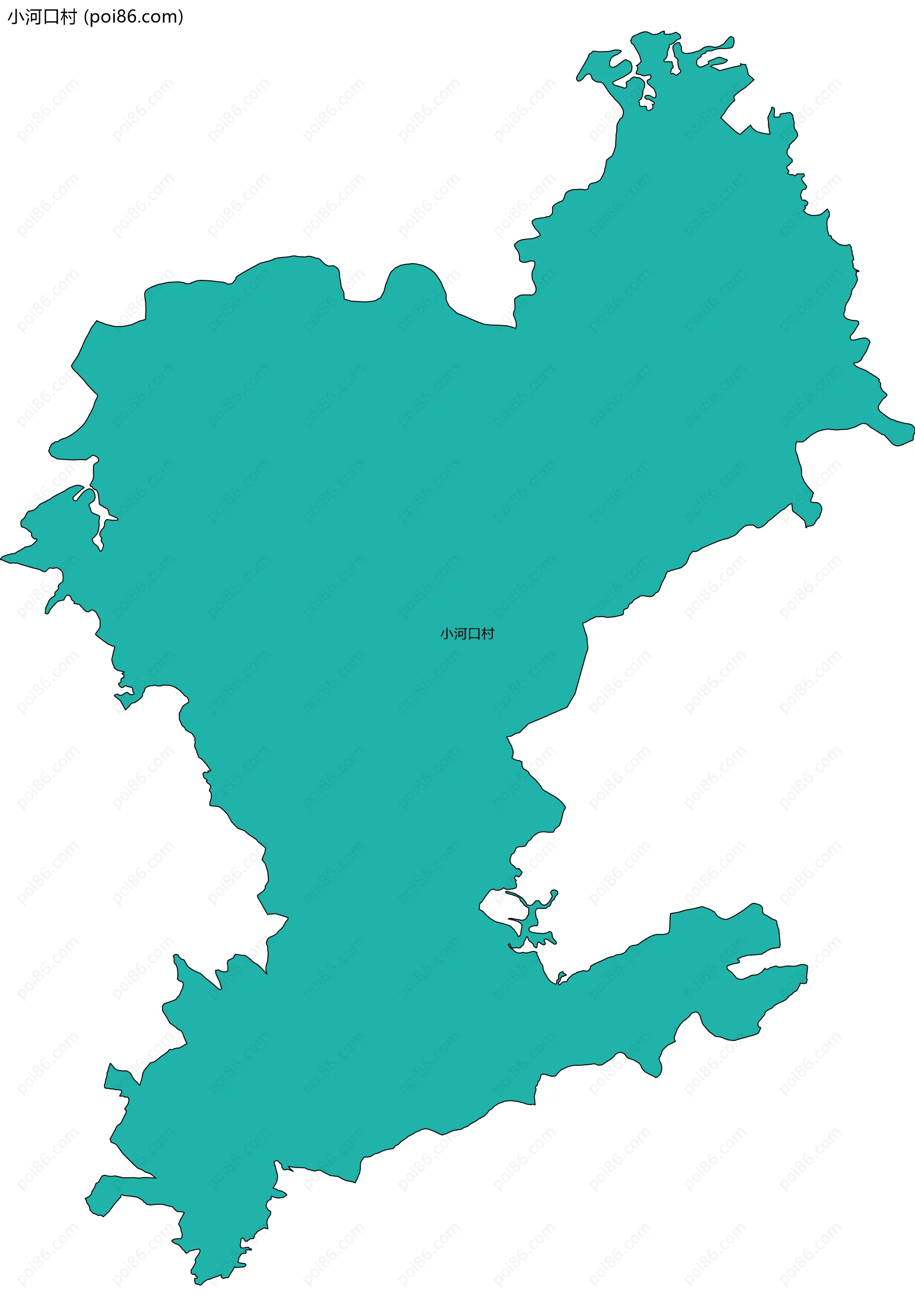 小河口村边界地图