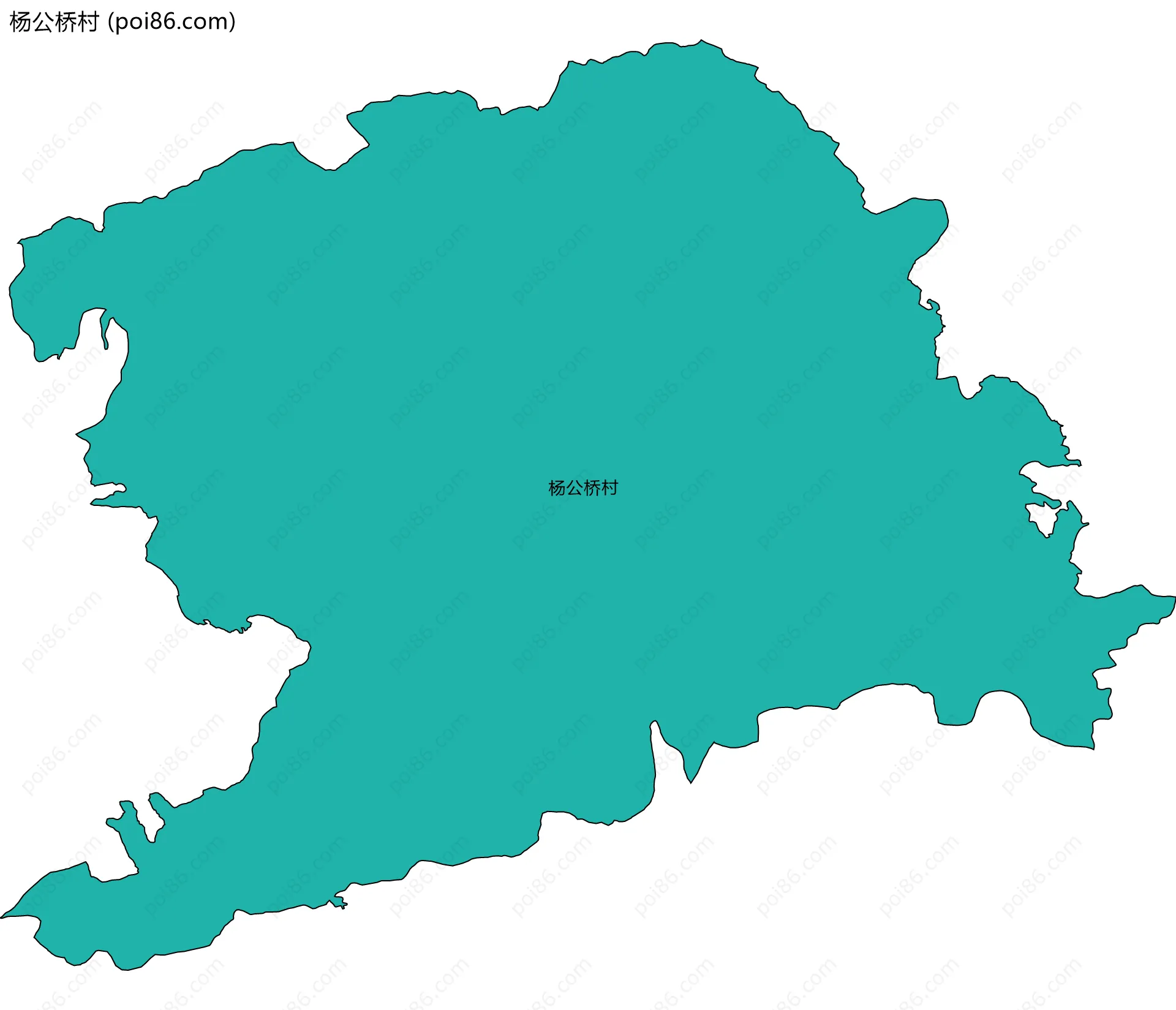 杨公桥村边界地图