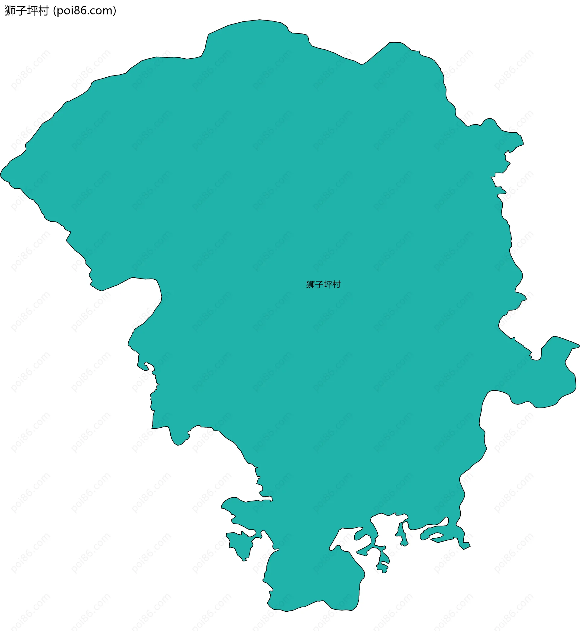 狮子坪村边界地图