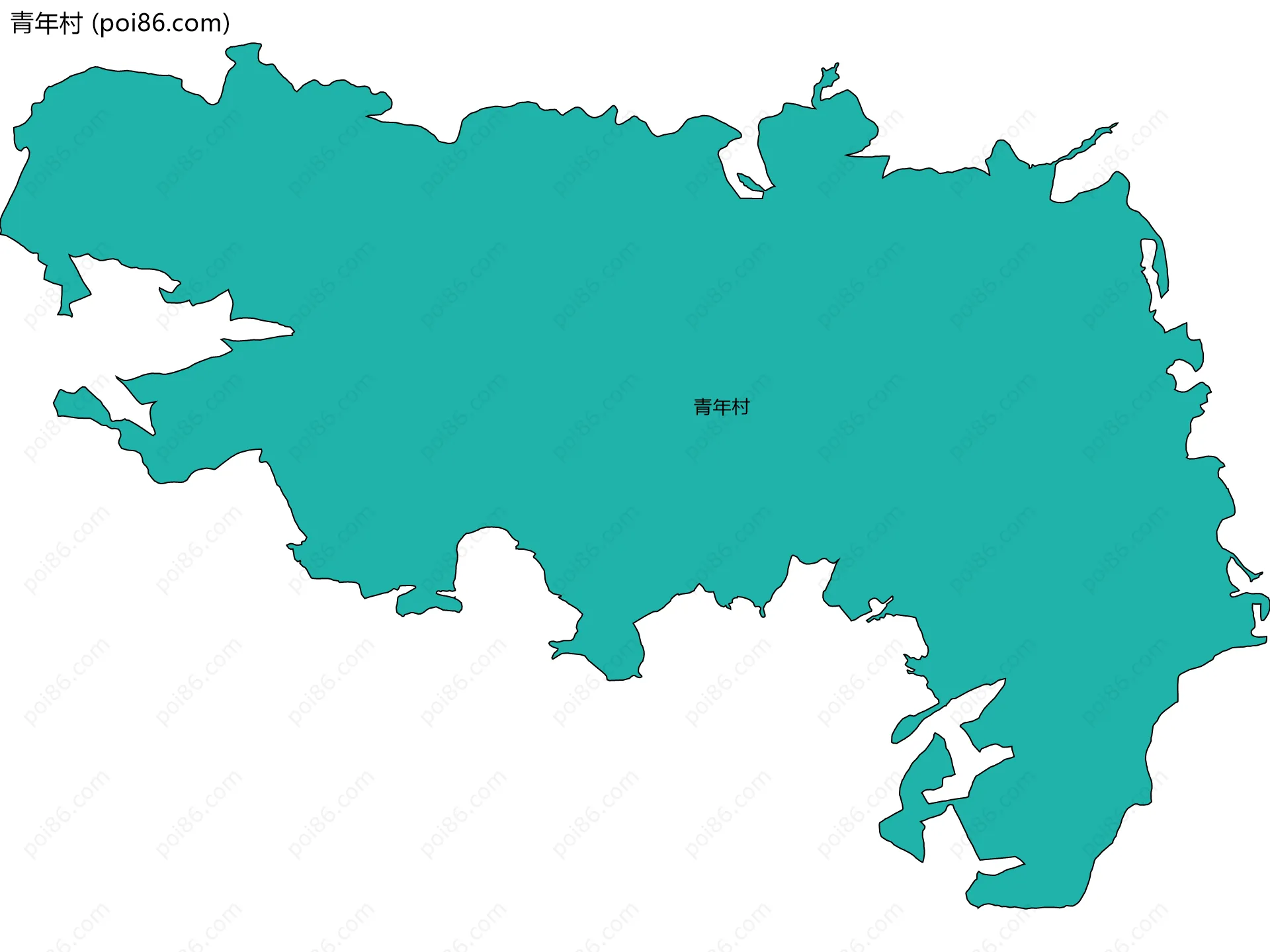 青年村边界地图