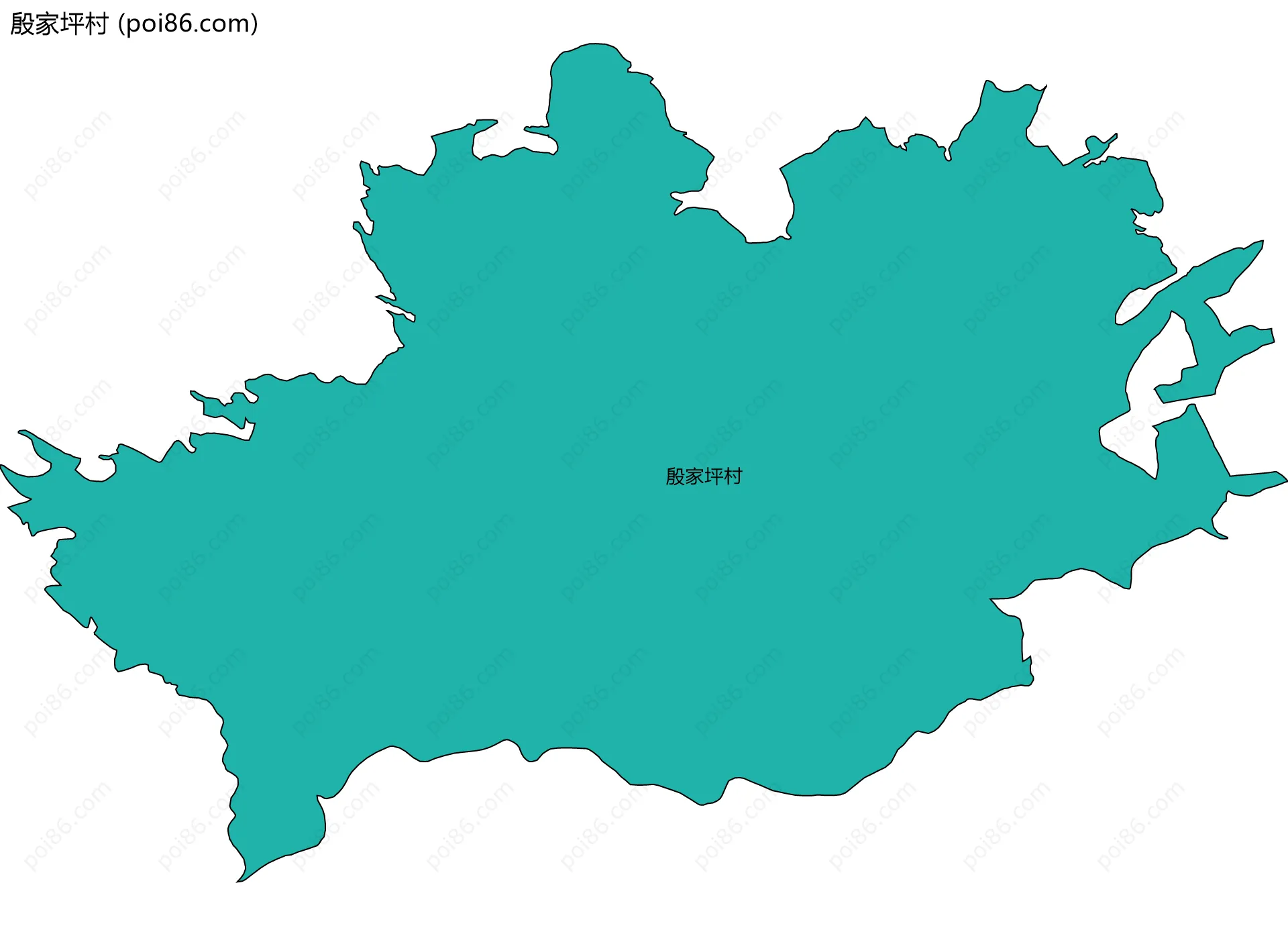 殷家坪村边界地图
