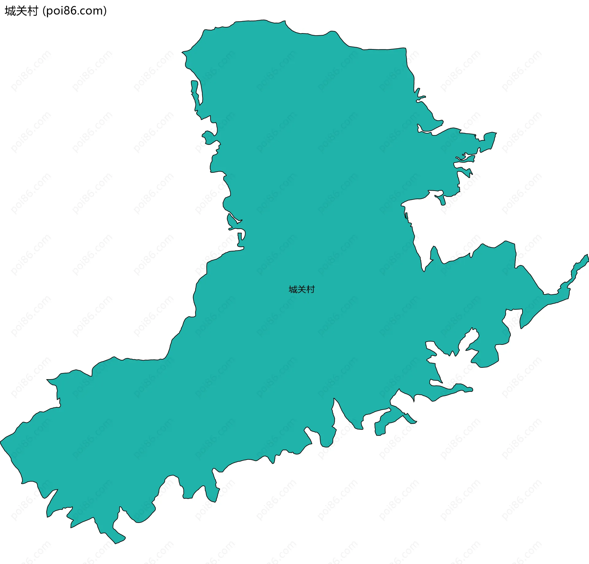 城关村边界地图