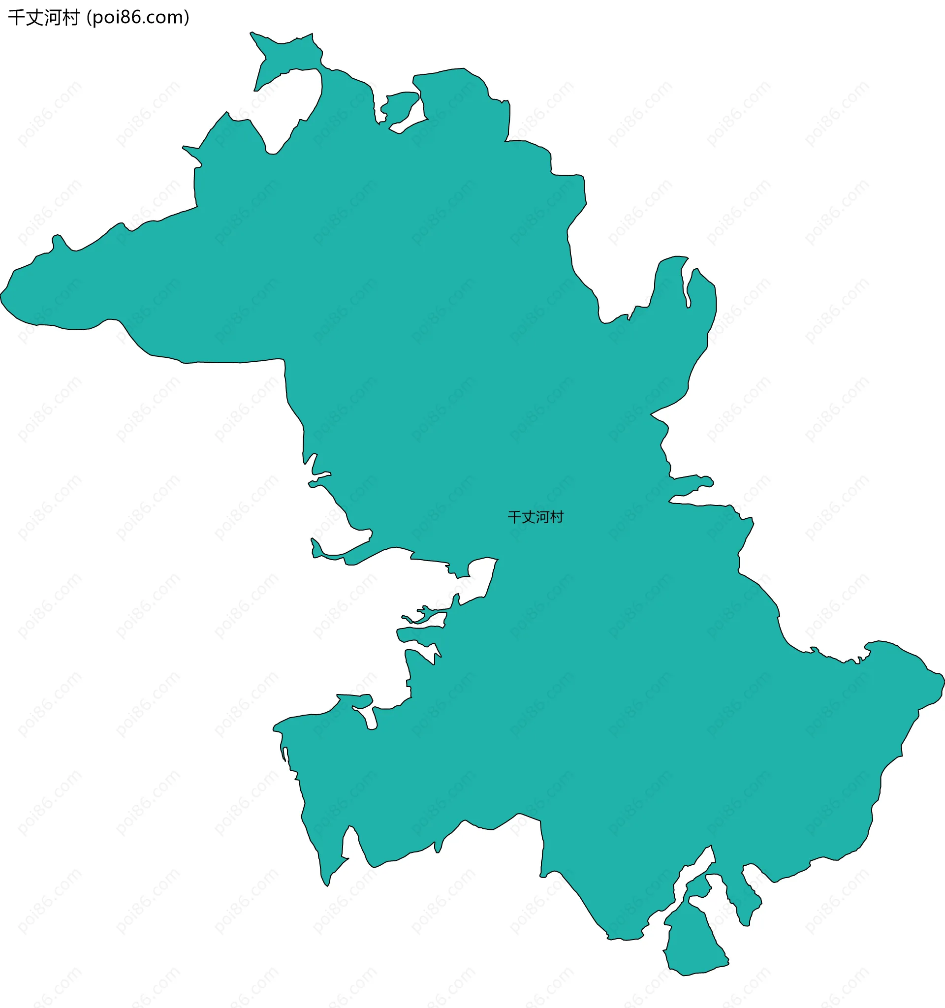 千丈河村边界地图