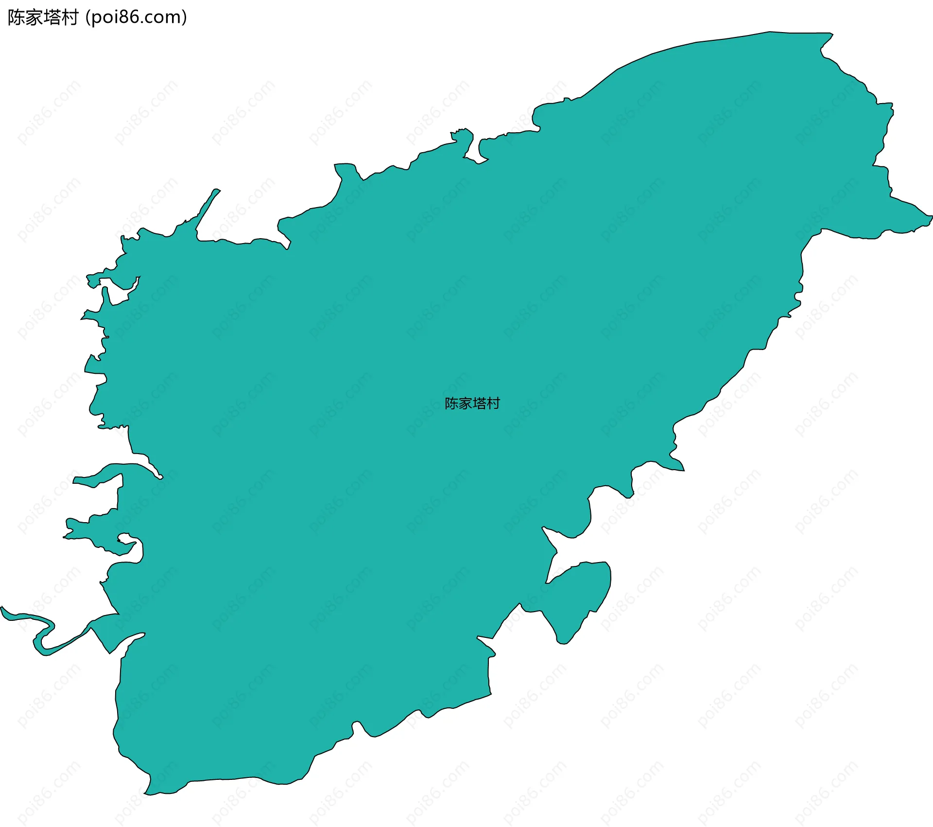 陈家塔村边界地图