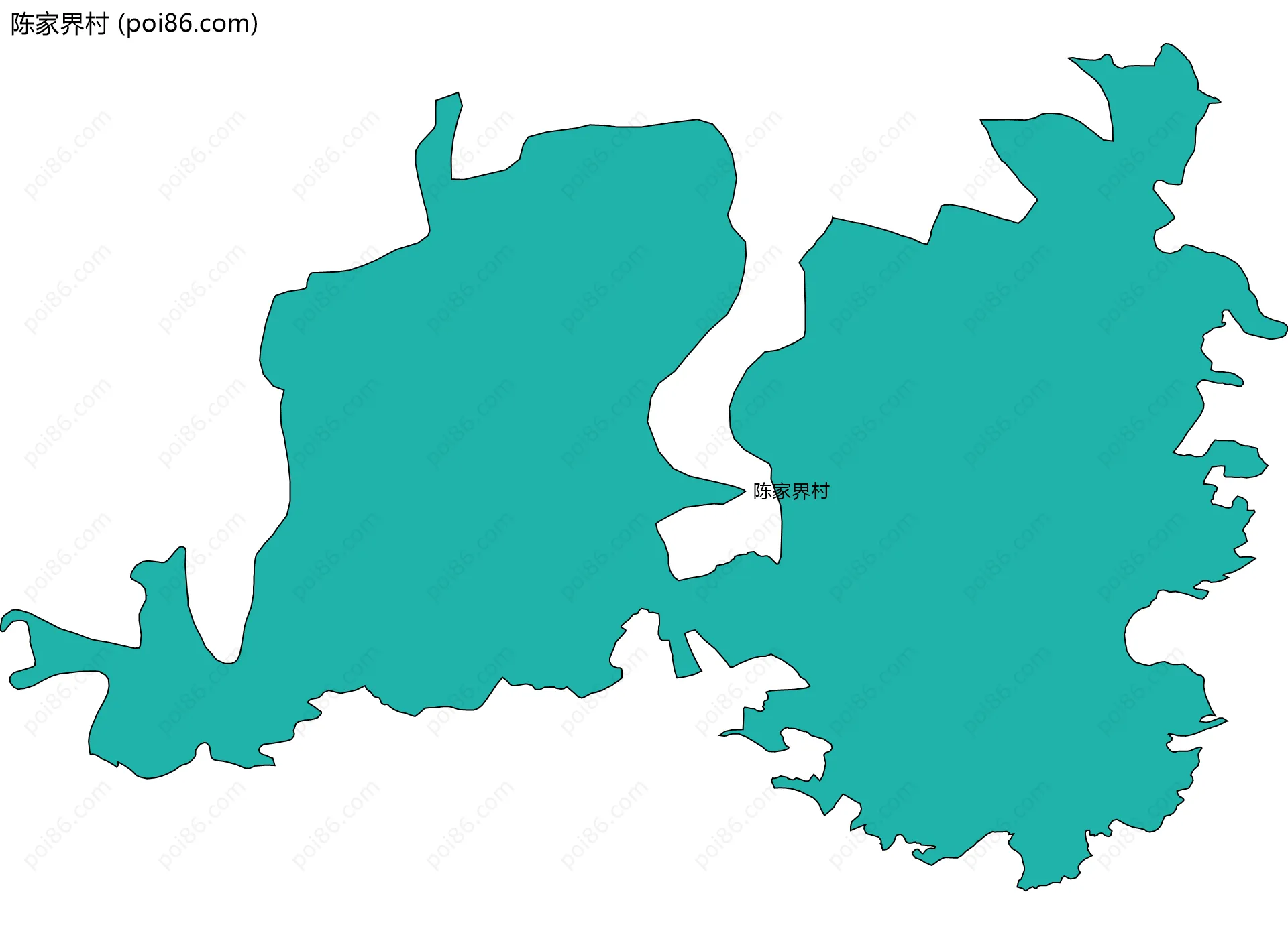 陈家界村边界地图
