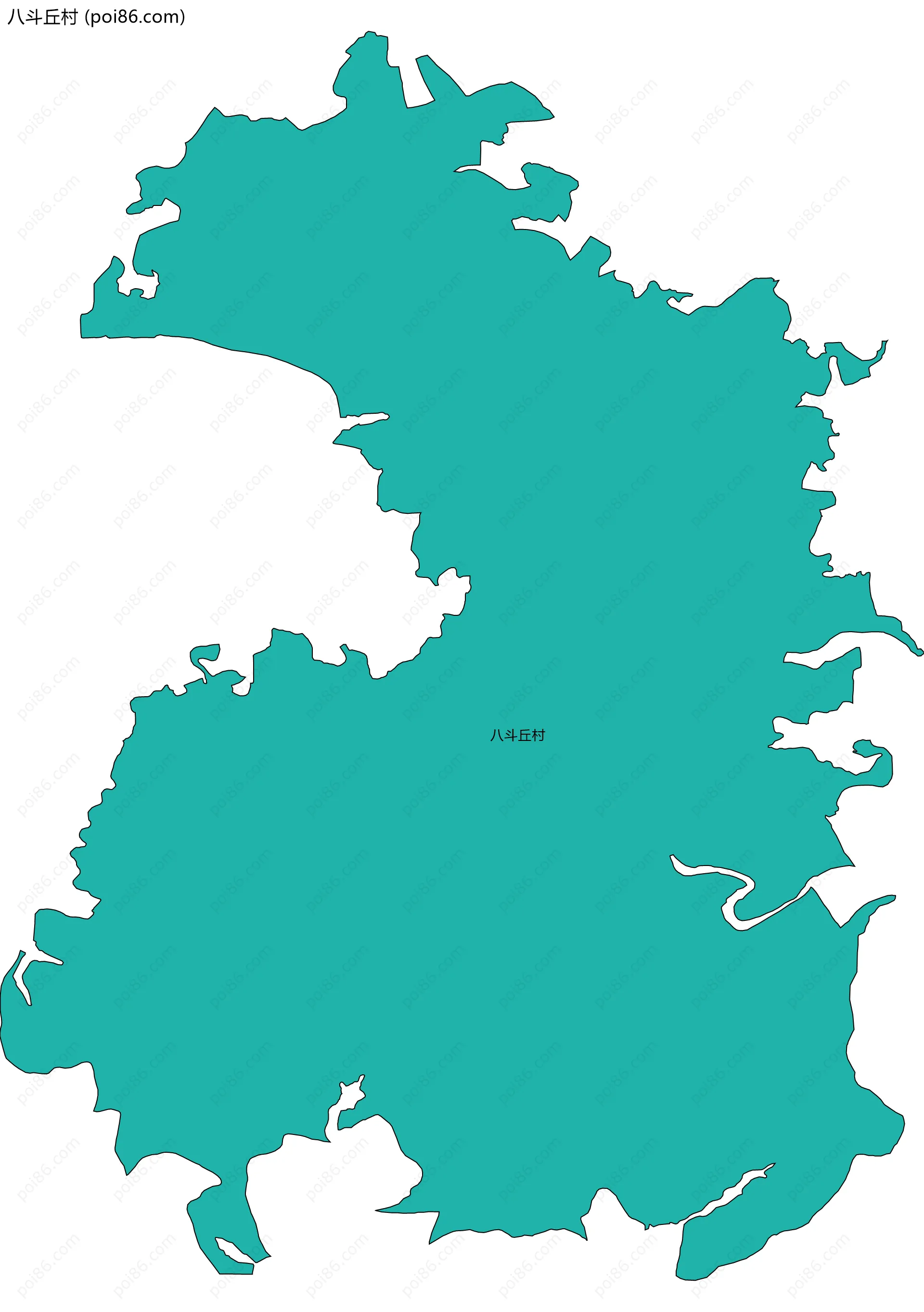 八斗丘村边界地图