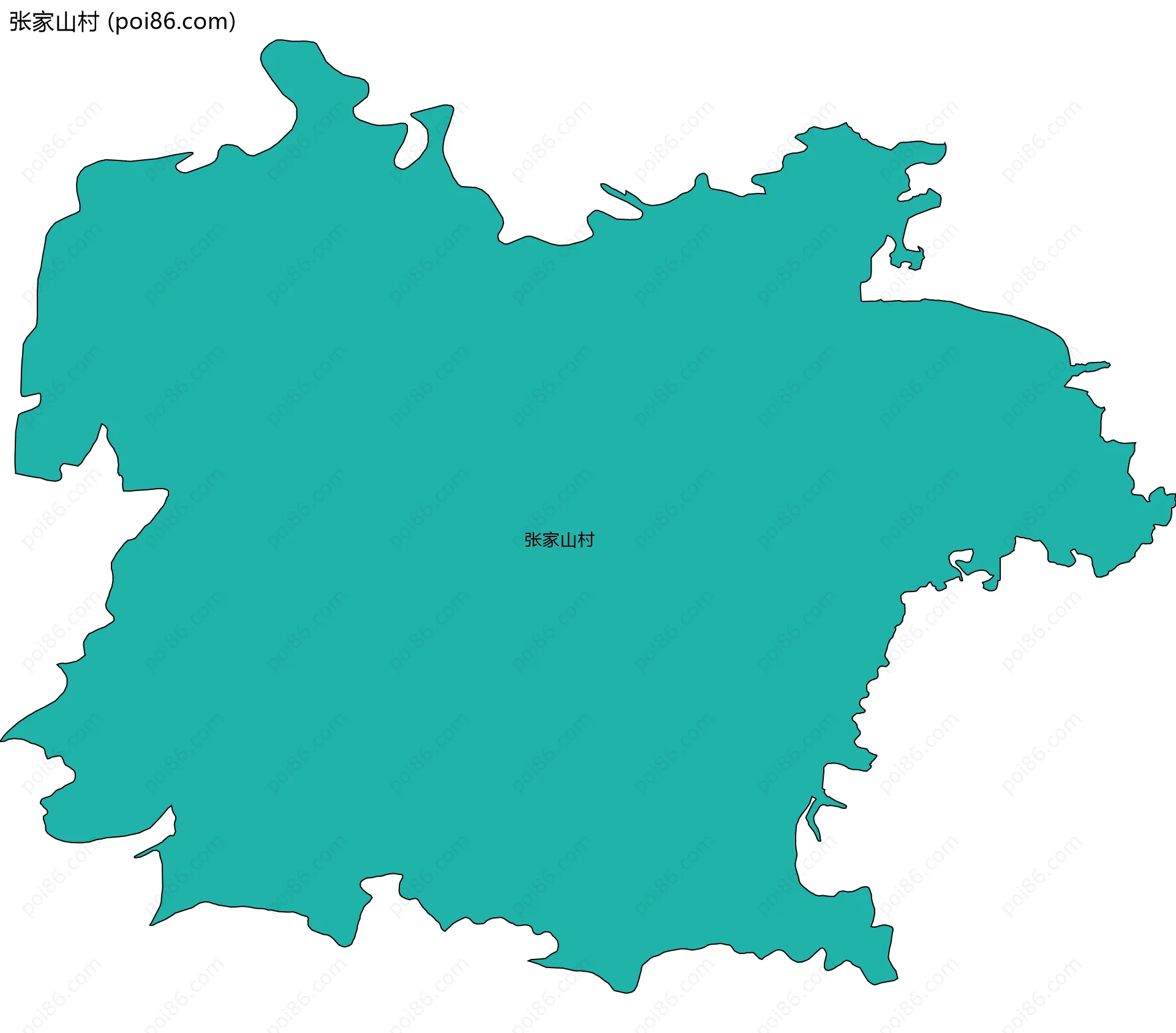 张家山村边界地图