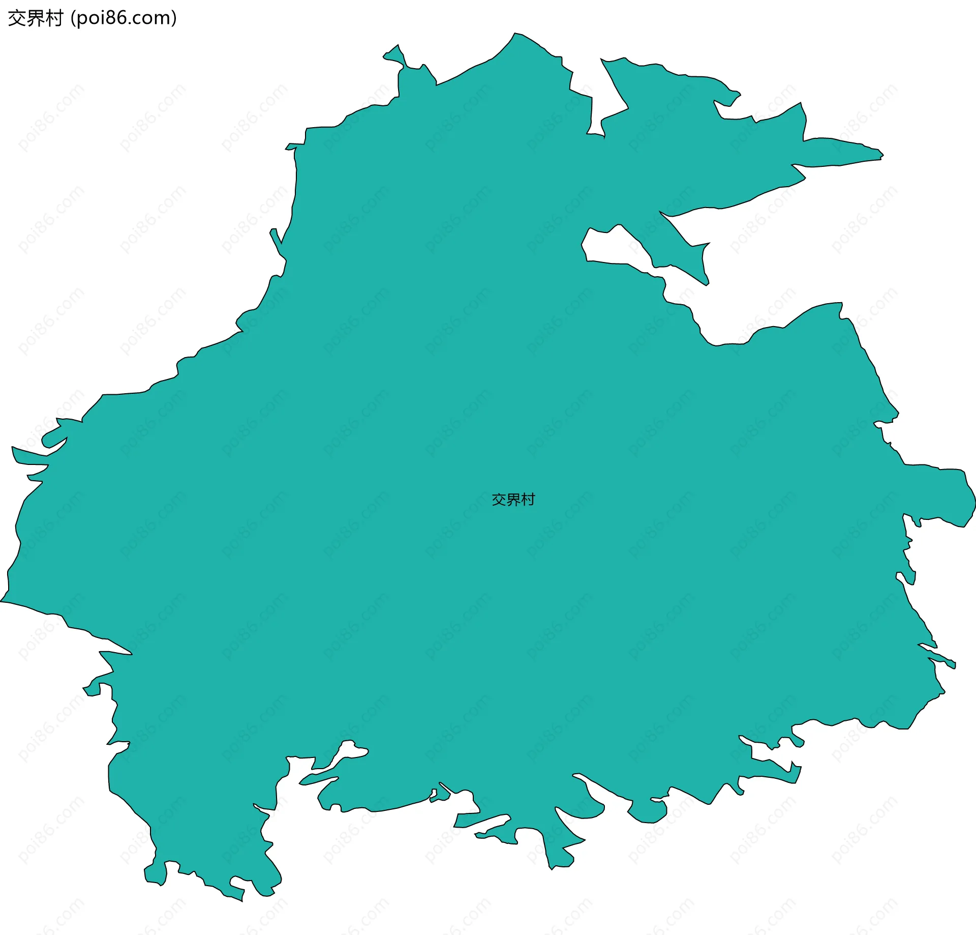 交界村边界地图