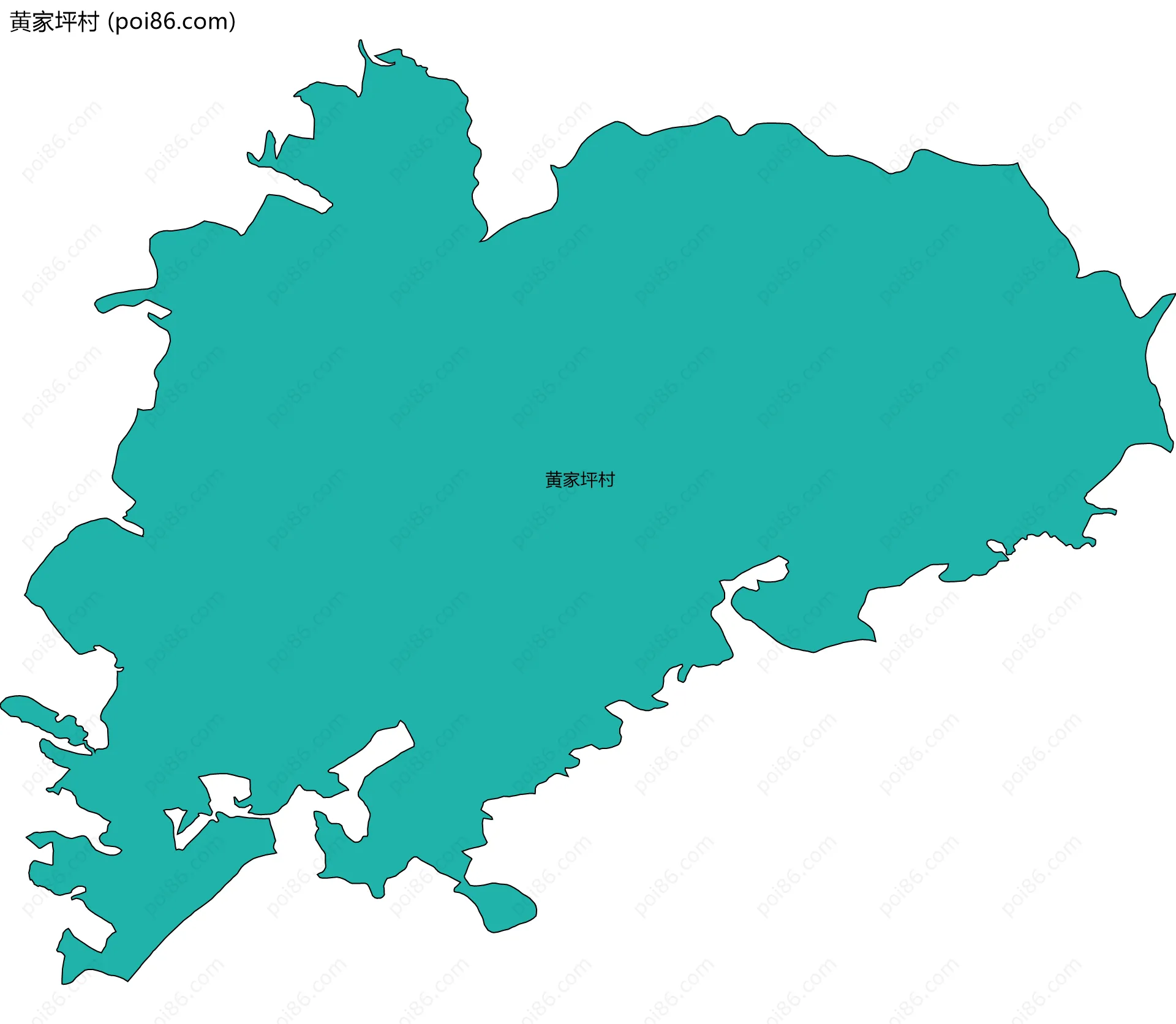 黄家坪村边界地图