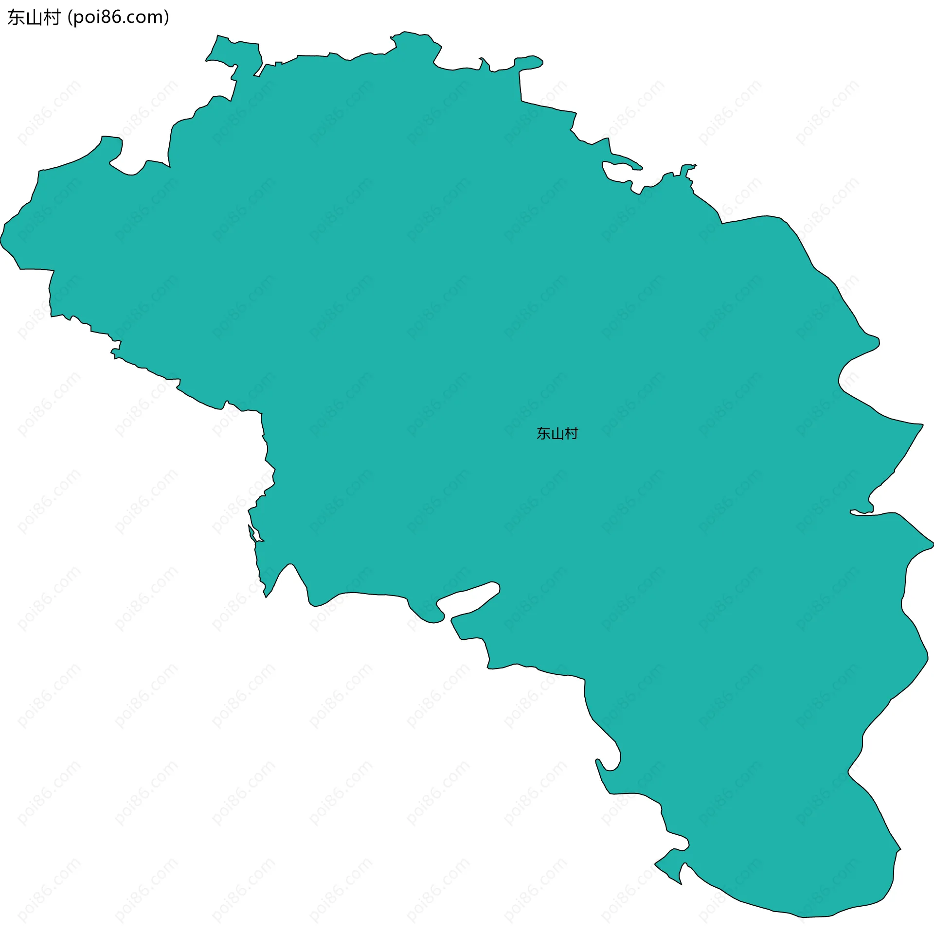 东山村边界地图