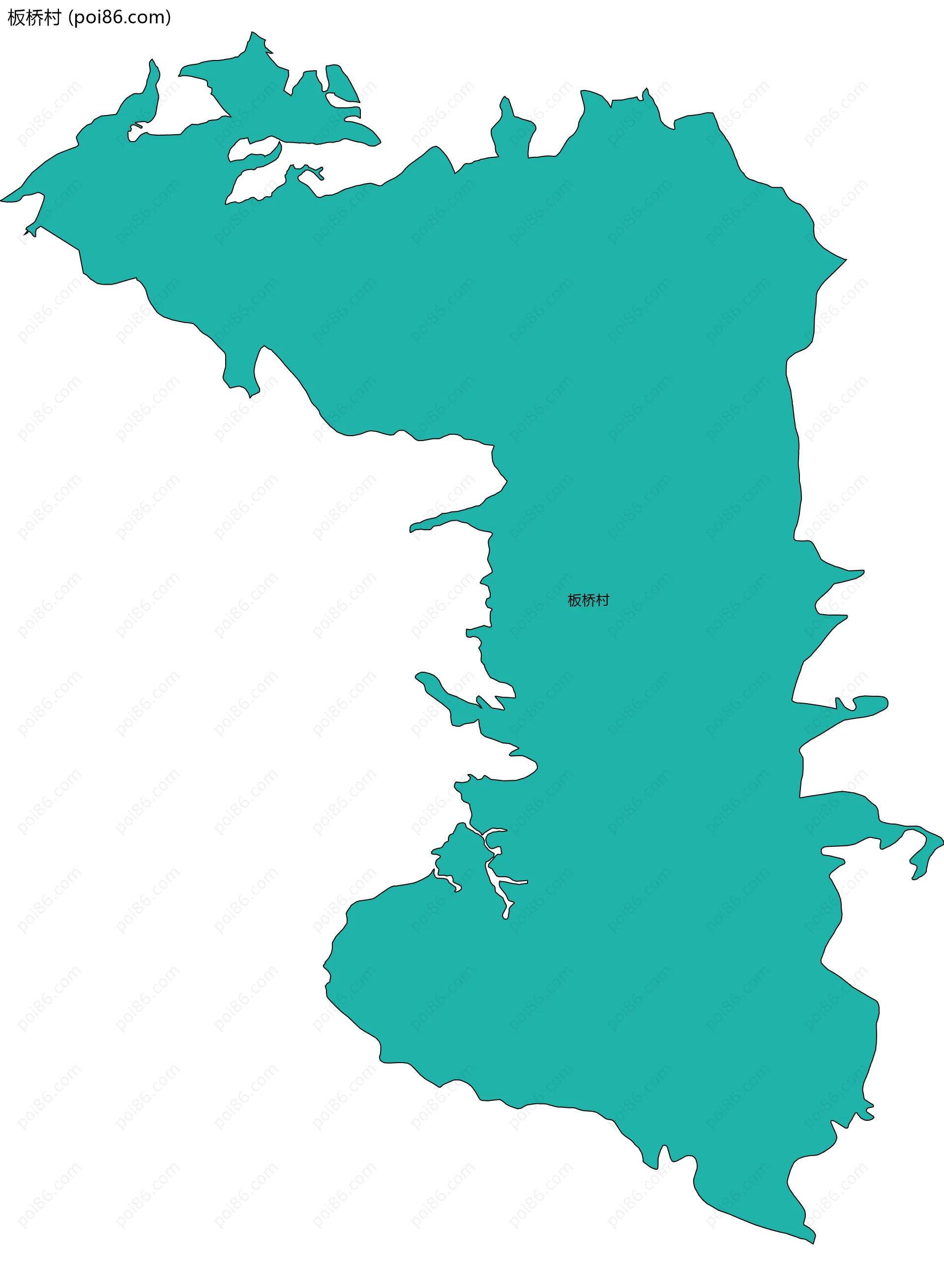 板桥村边界地图