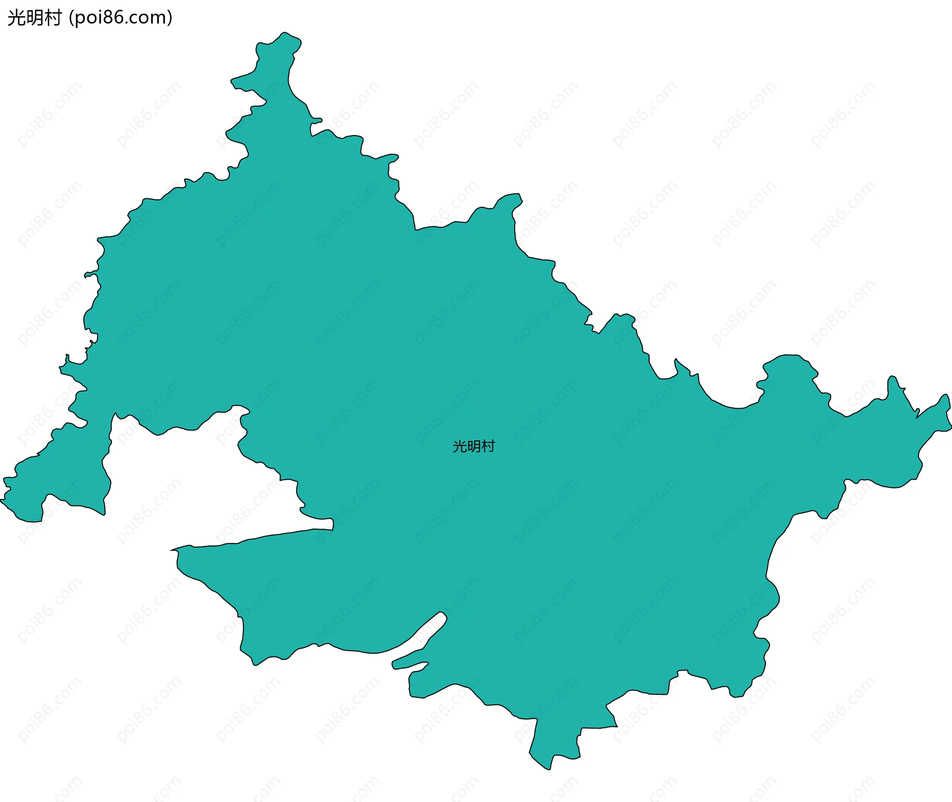 光明村边界地图