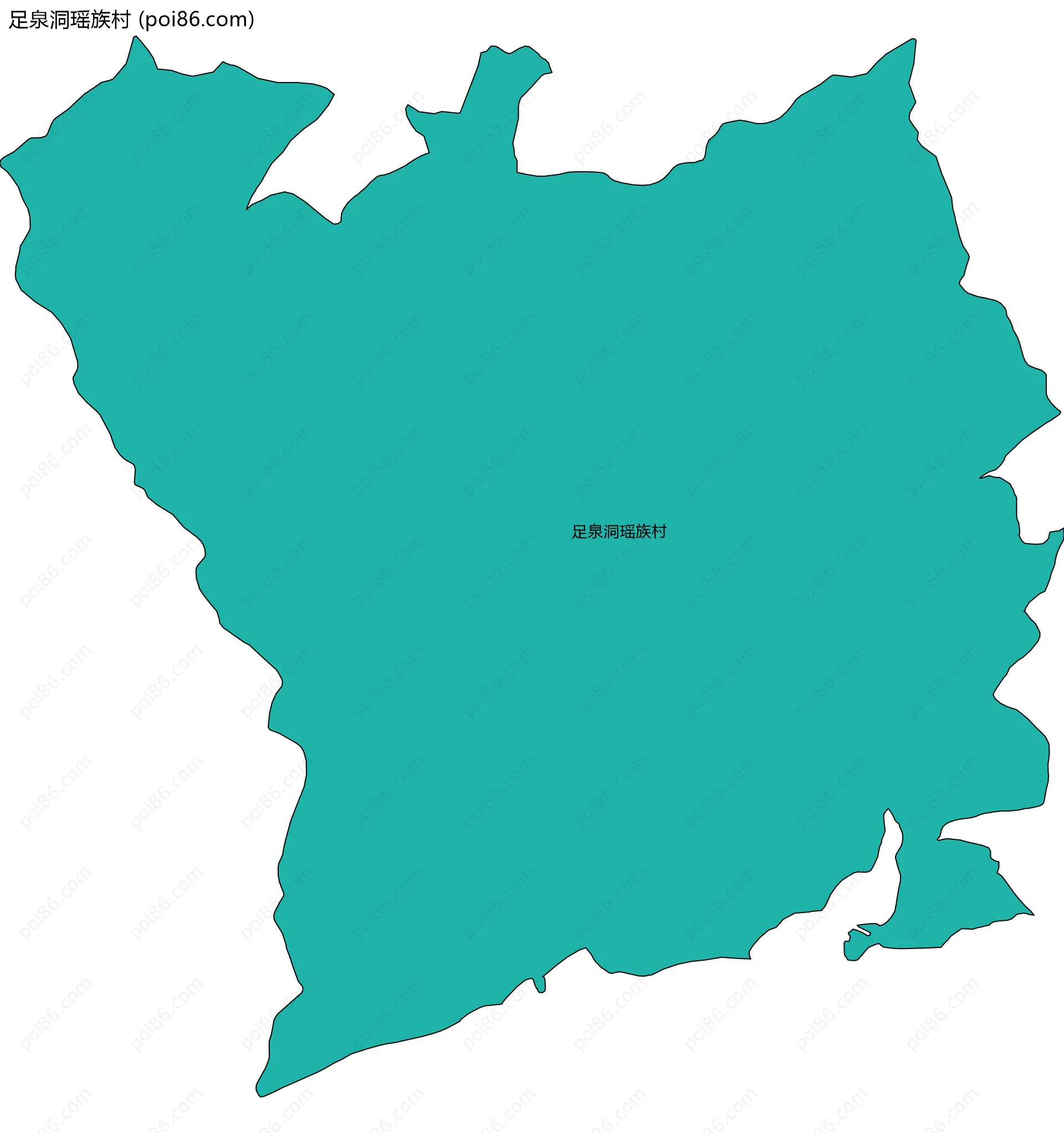 足泉洞瑶族村边界地图