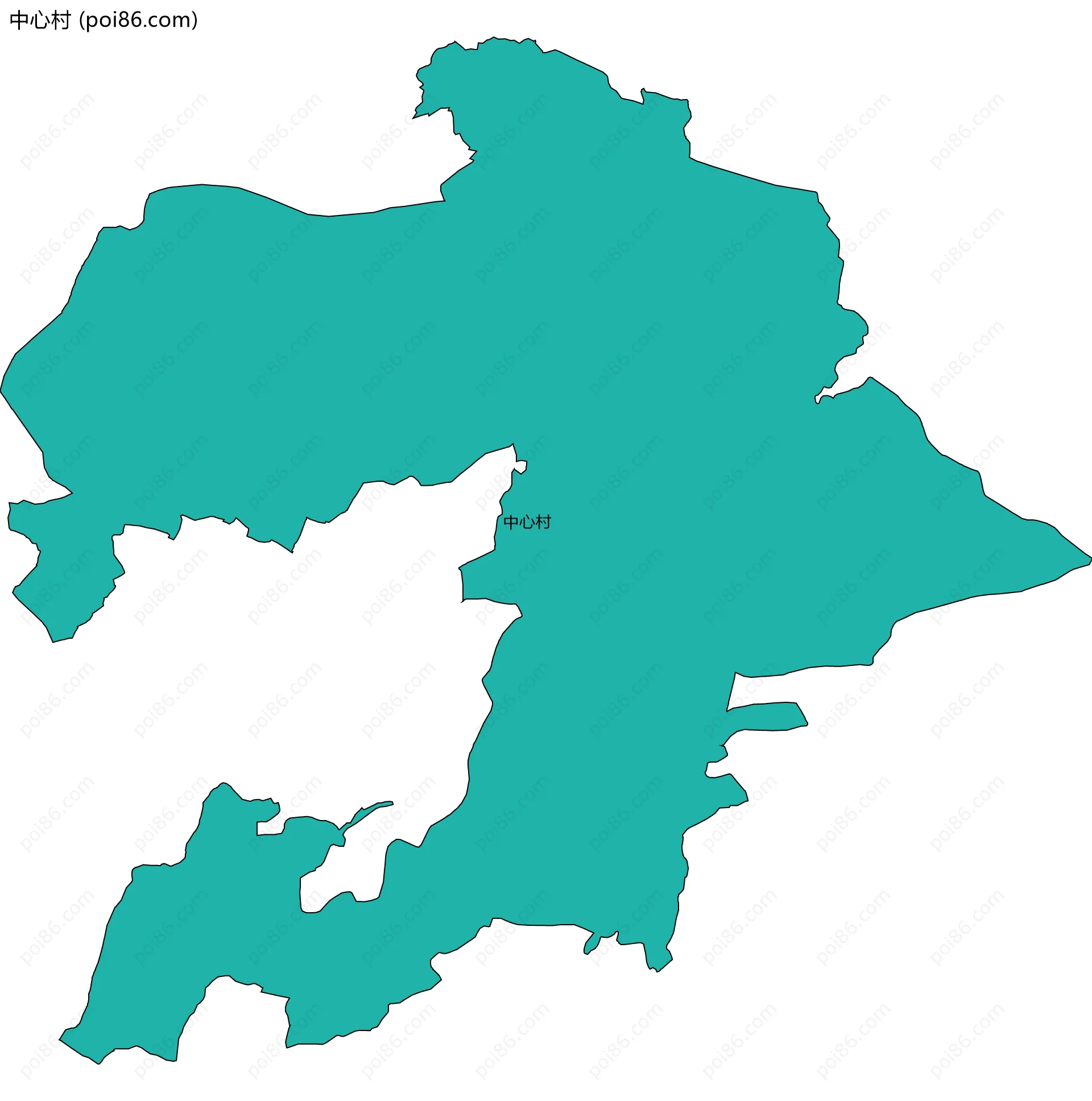 中心村边界地图