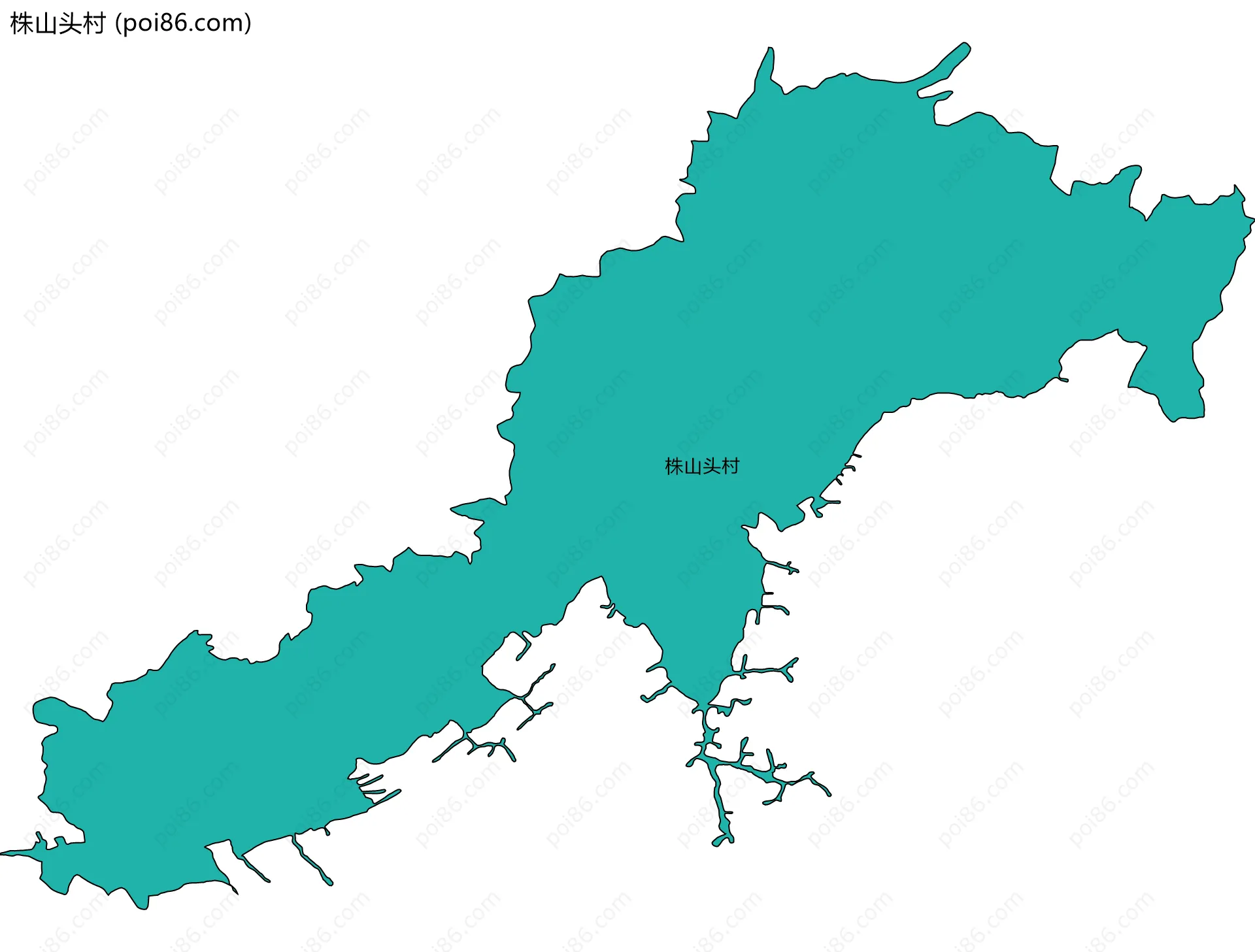 株山头村边界地图