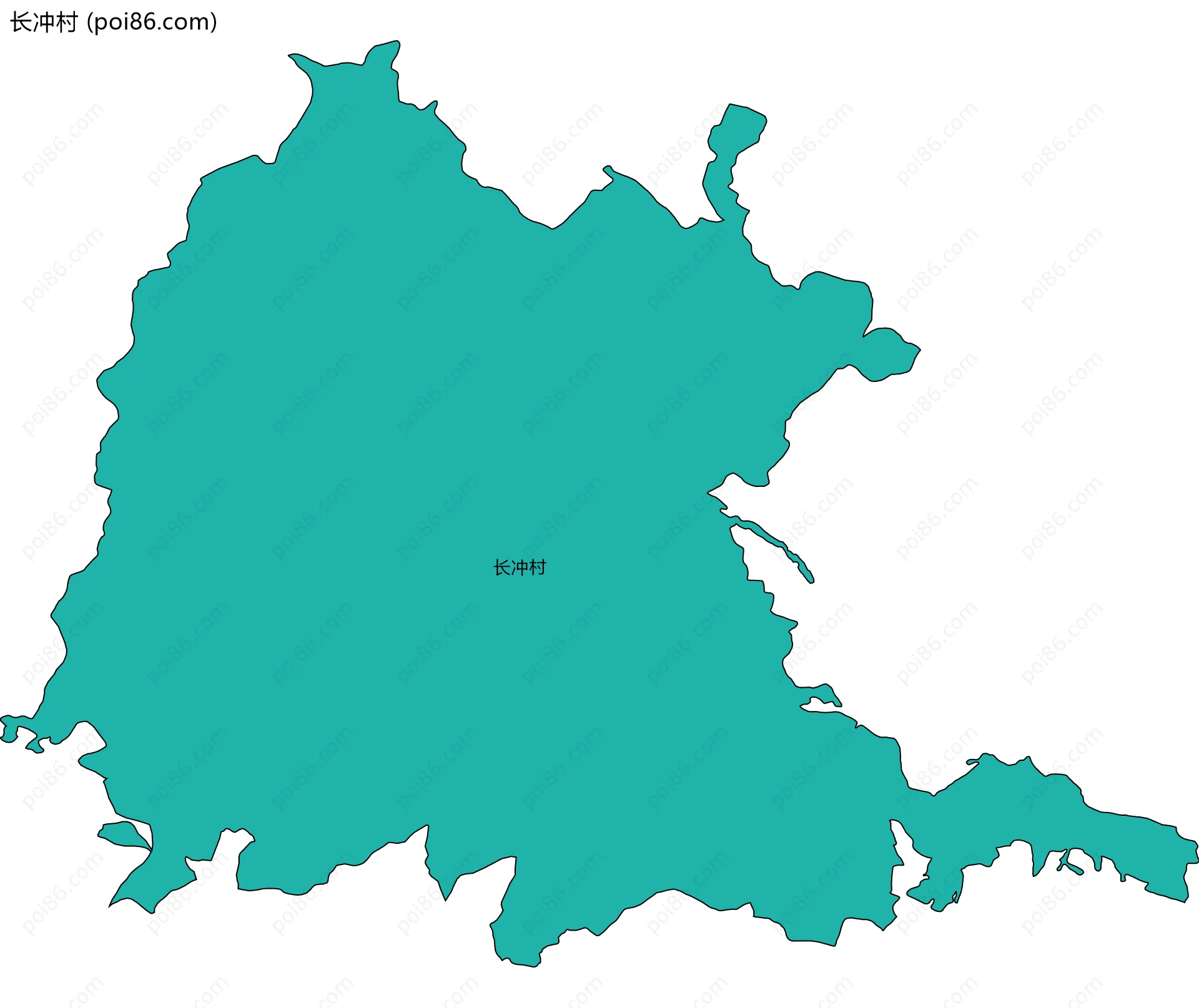 长冲村边界地图