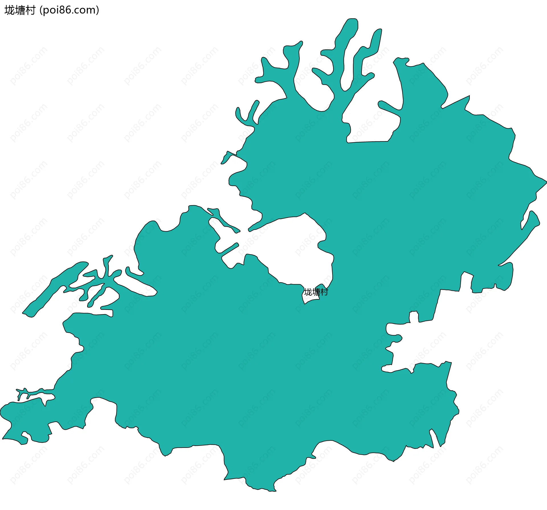 垅塘村边界地图