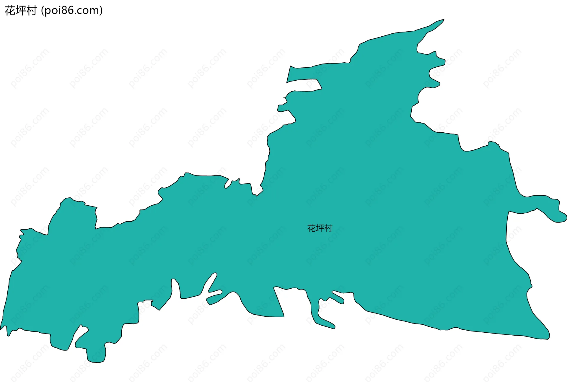 花坪村边界地图