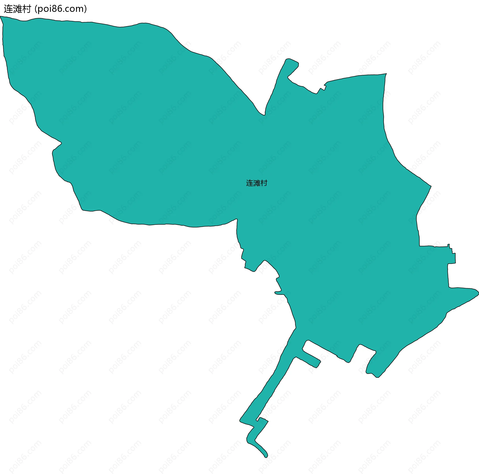 连滩村边界地图